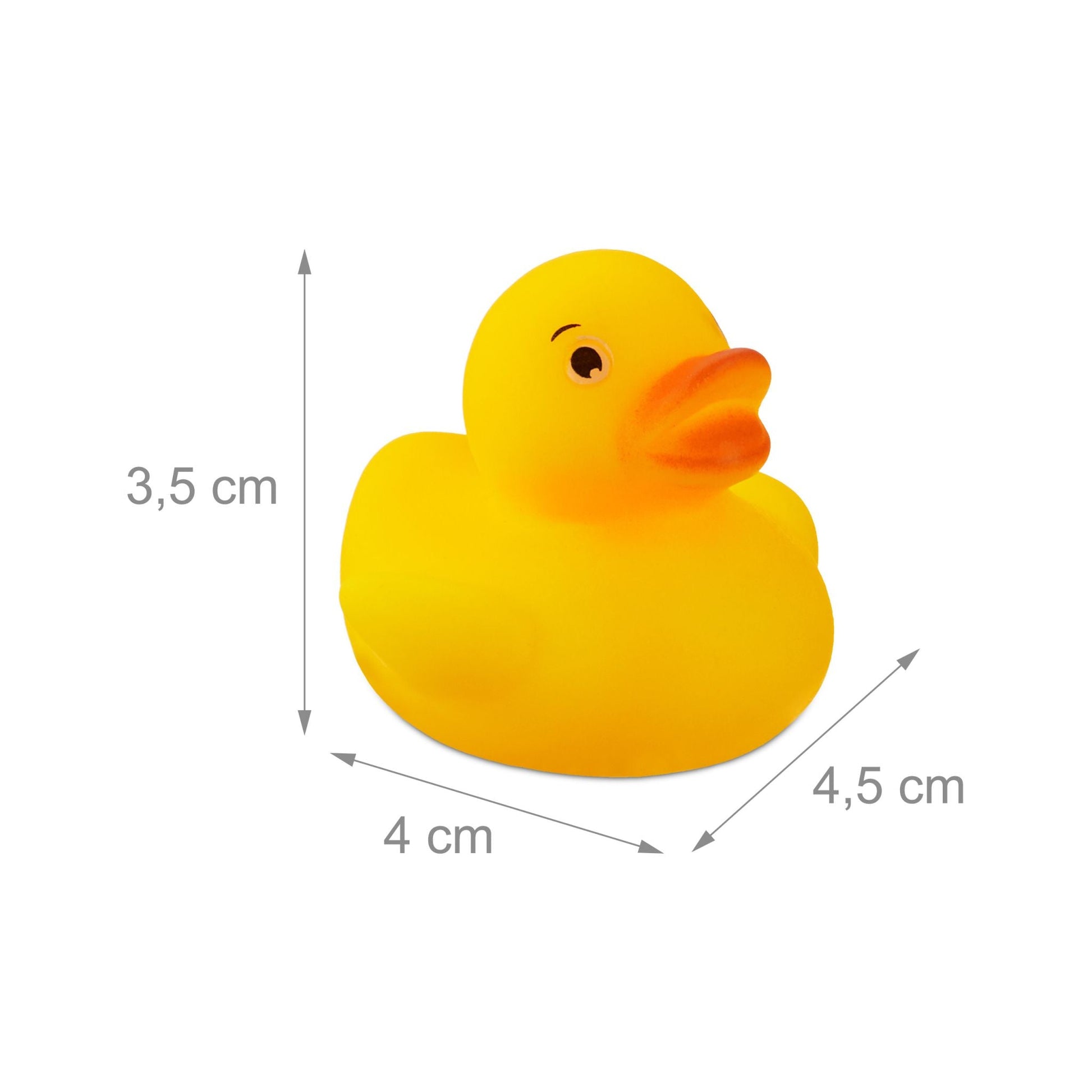 Badeente 3,5cm 48er-Set Gelb-Orange von Relaxdays