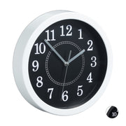 Wanduhr rund 20cm Weiss-Schwarz-Grau von Relaxdays