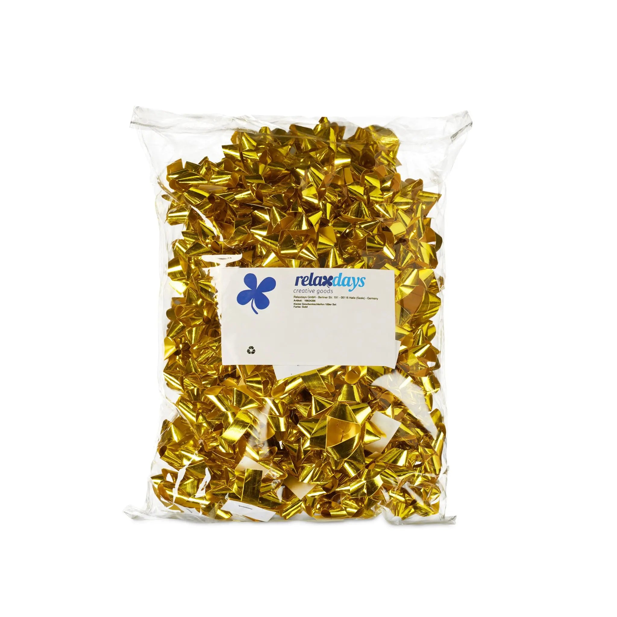 Kleine Geschenkschleifen 100er-Set Gold von Relaxdays