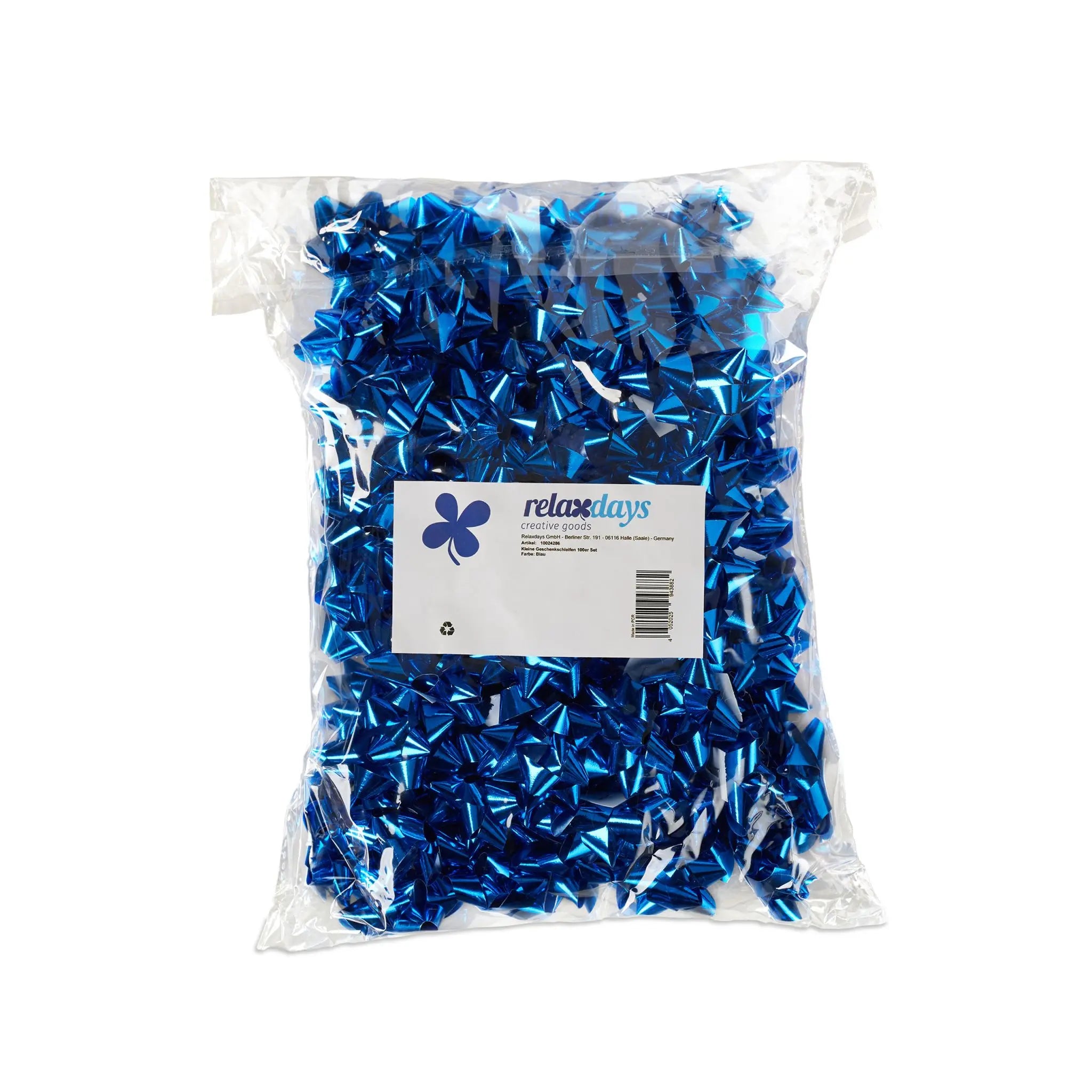 Kleine Geschenkschleifen 100er-Set Blau von Relaxdays