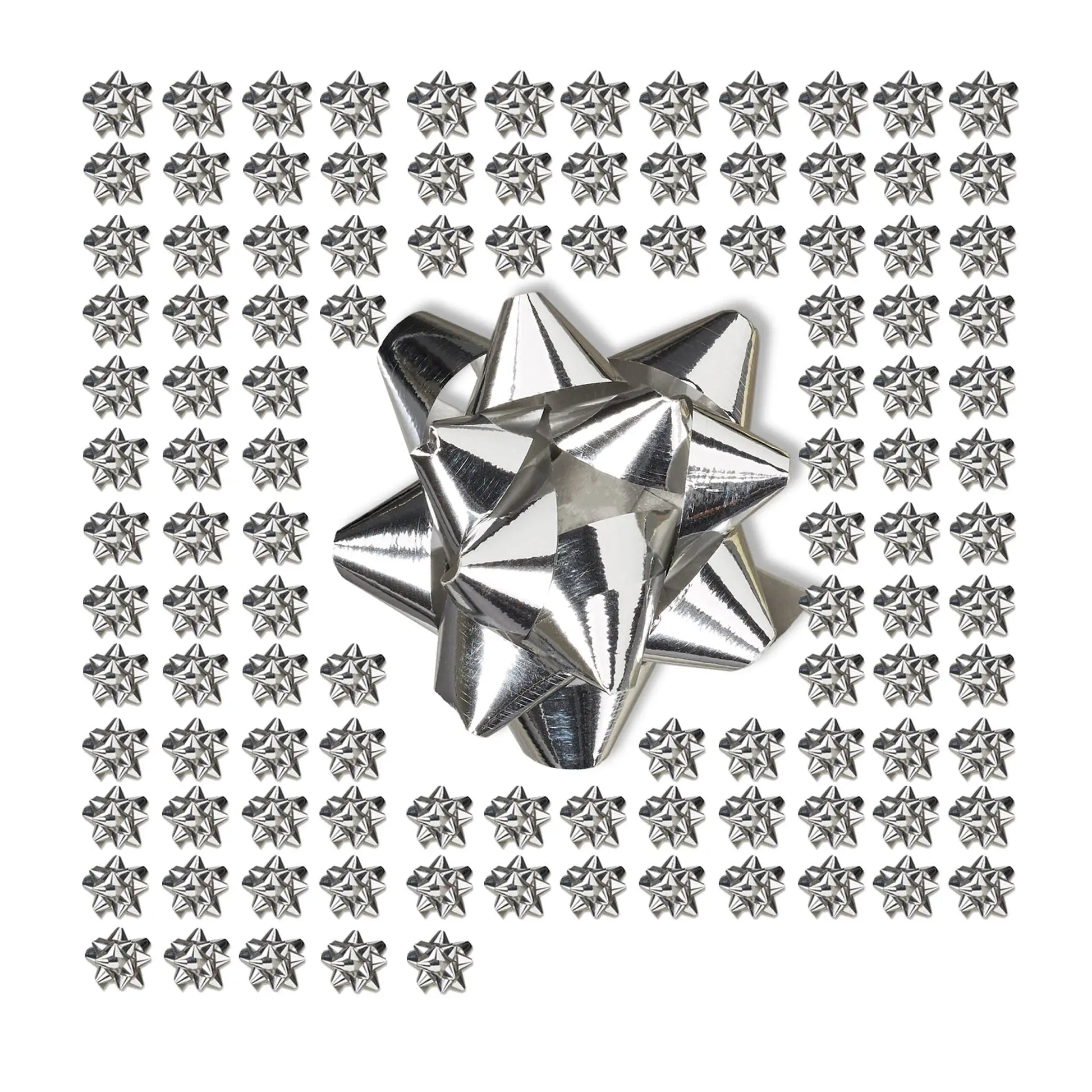 Kleine Geschenkschleifen 100er-Set Silber von Relaxdays
