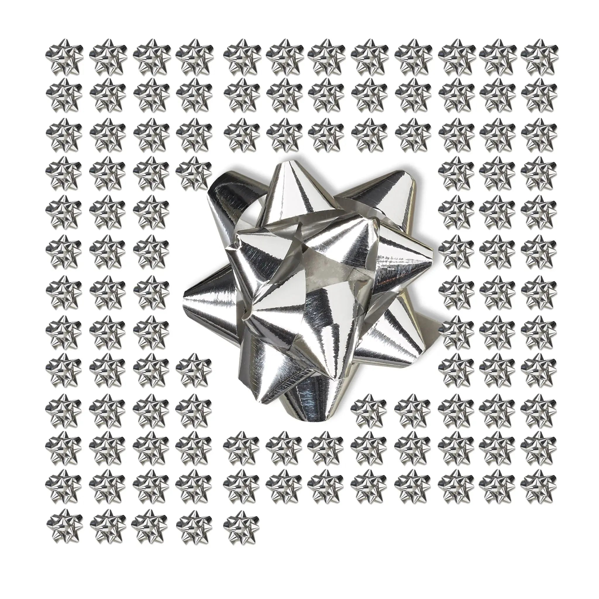 Kleine Geschenkschleifen 100er-Set Silber von Relaxdays