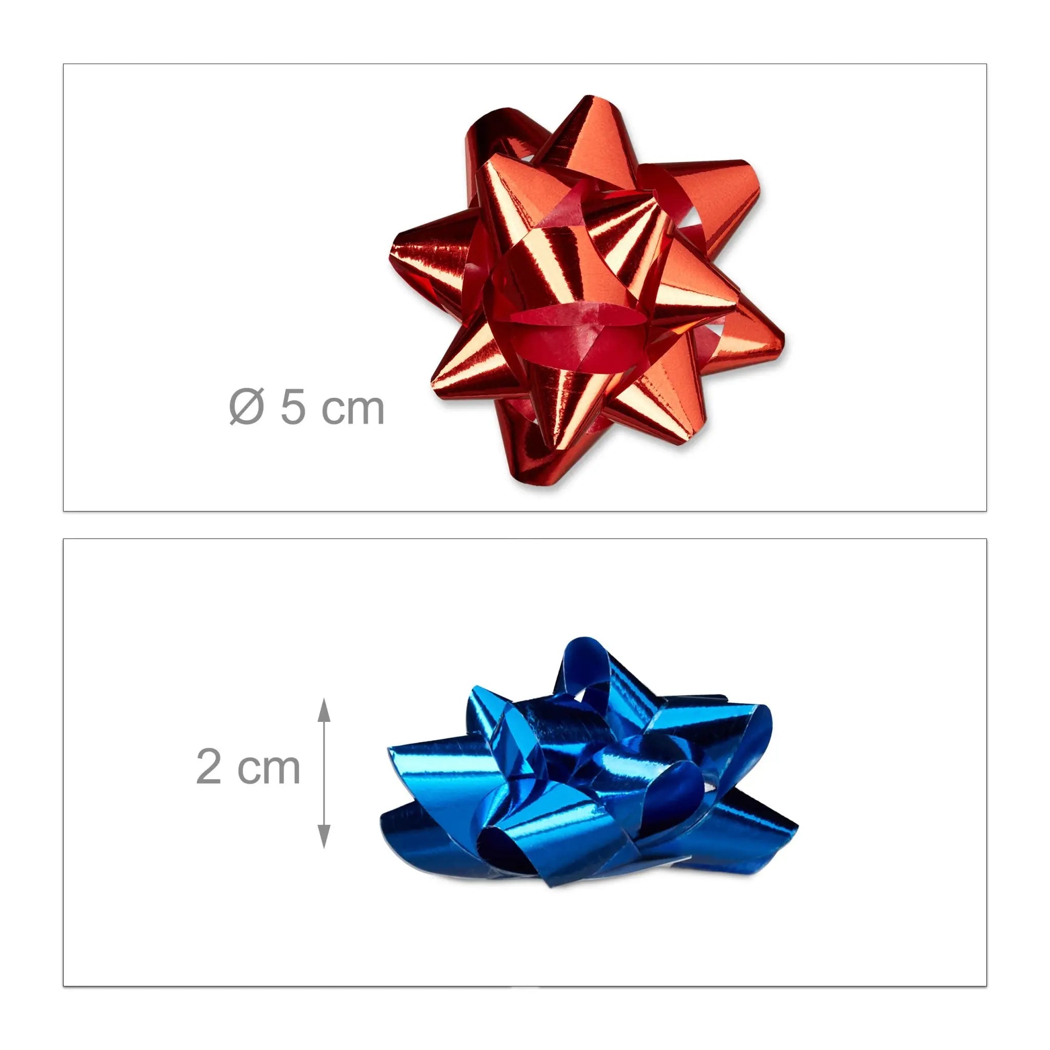 Kleine Geschenkschleifen 100er-Set Blau-Gold-Rot von guteszeug.ch