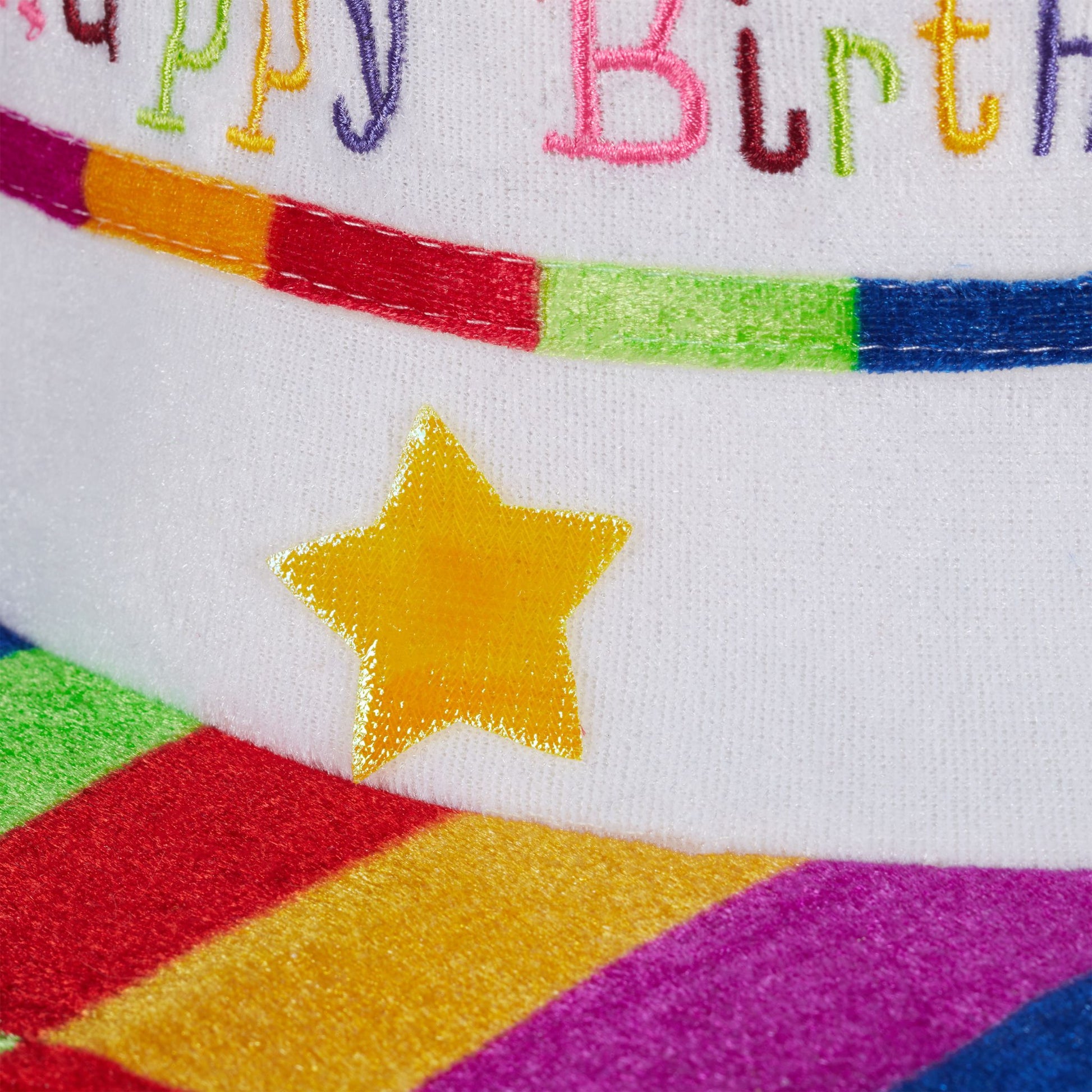 Happy Birthday Hut Torte Weiss-Blau-Rot von Relaxdays