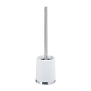 WC-Garnitur rund Weiss-Schwarz-Silber