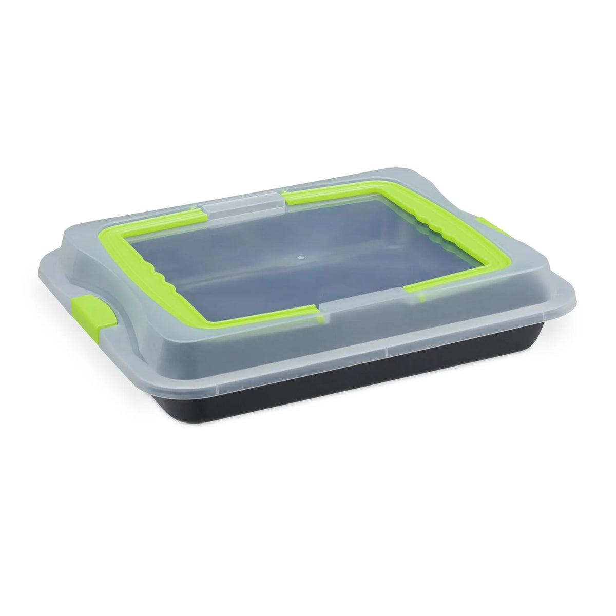 Backblech mit Deckel 3in1 Grün-Schwarz-Transparent von Relaxdays