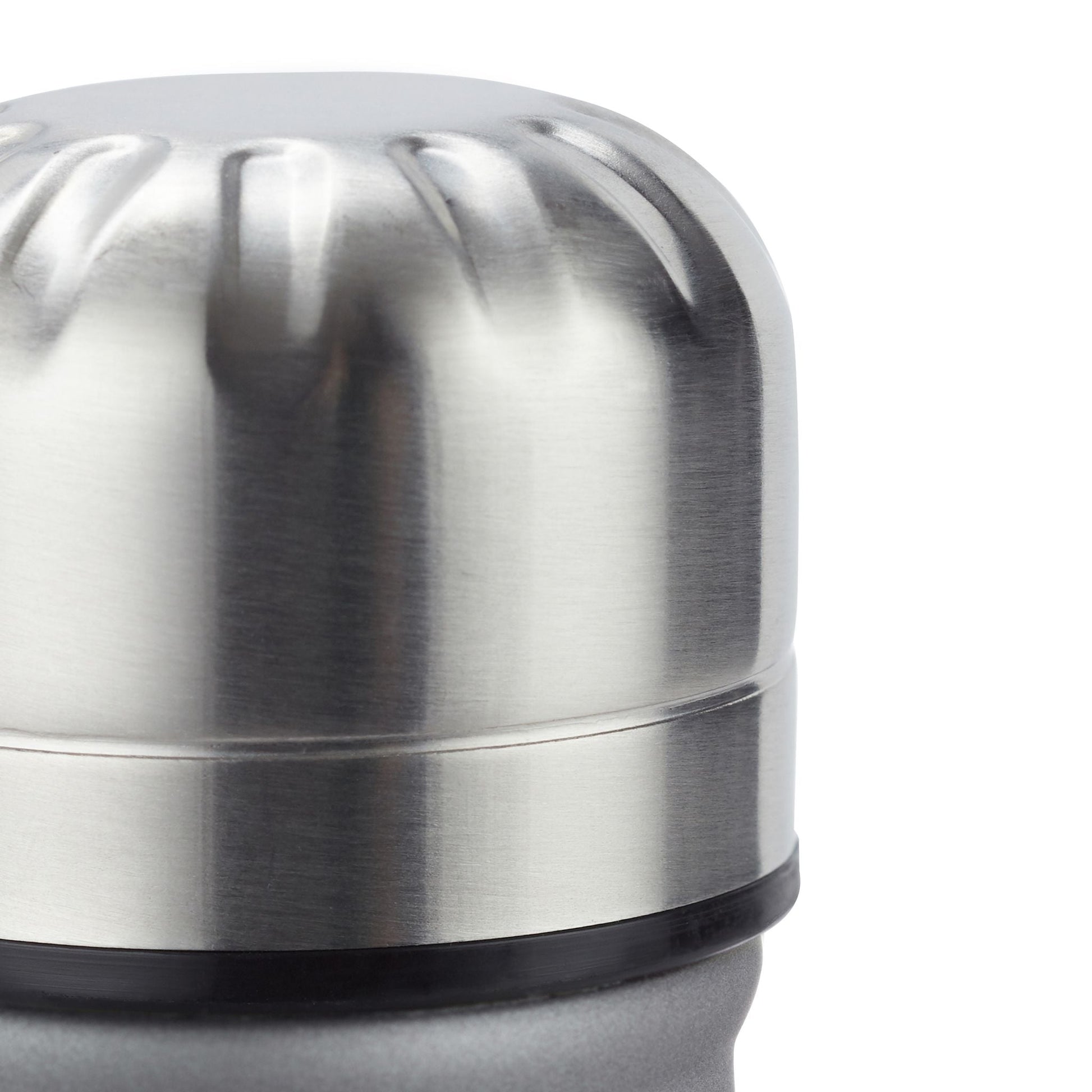 Trinkflasche Edelstahl Schwarz-Silber von Relaxdays