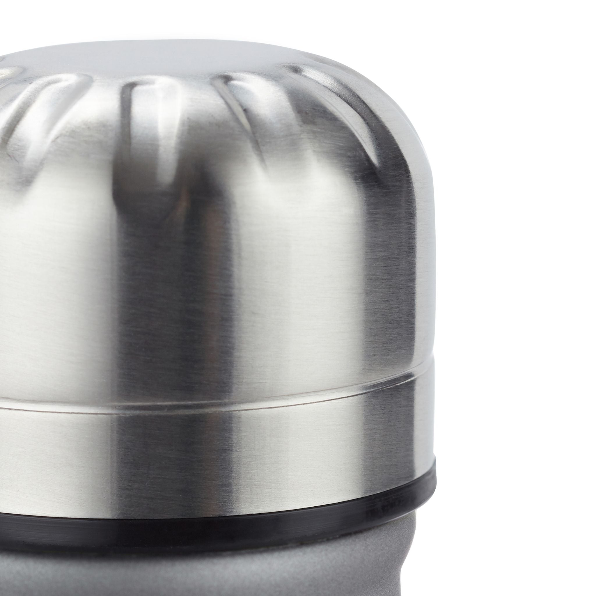 Trinkflasche Edelstahl Schwarz-Silber von Relaxdays
