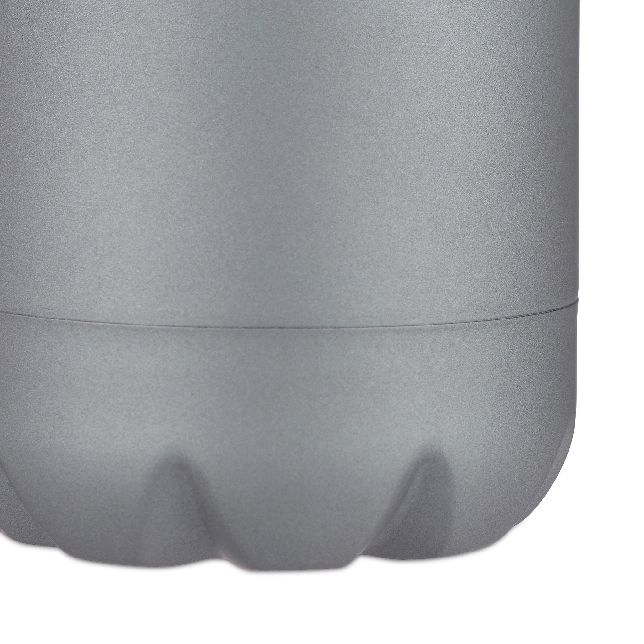 Trinkflasche Edelstahl Schwarz-Silber von Relaxdays
