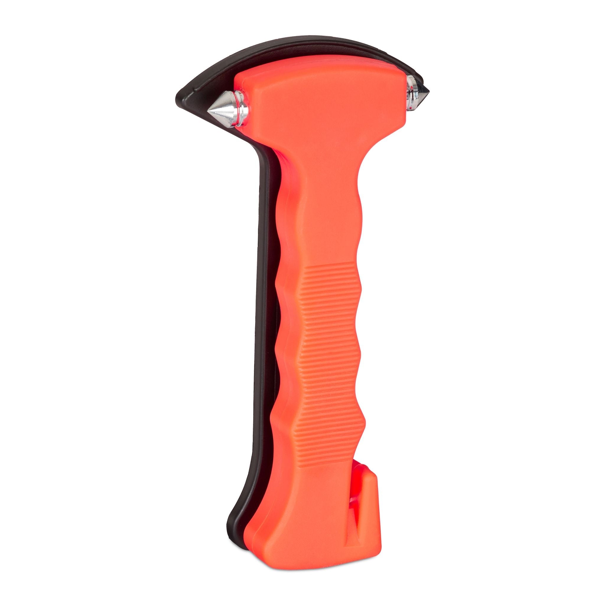 Notfallhammer Auto mit Gurtschneider Orange-Schwarz-Silber