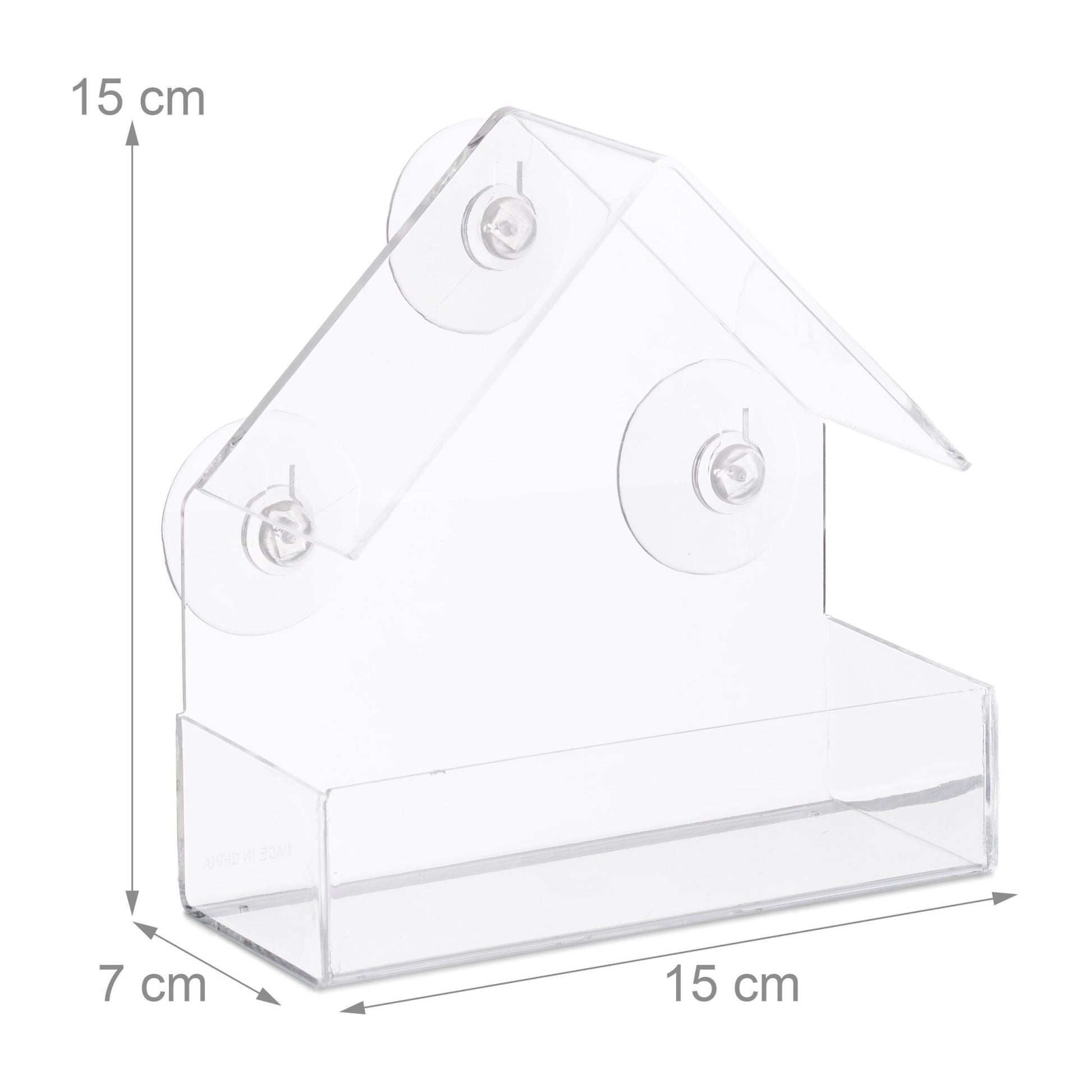 Fenster-Vogelfutterhaus Transparent von Relaxdays