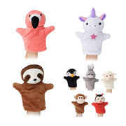 Handpuppen Tier-Set für Kinder Weiss-Creme-Schwarz