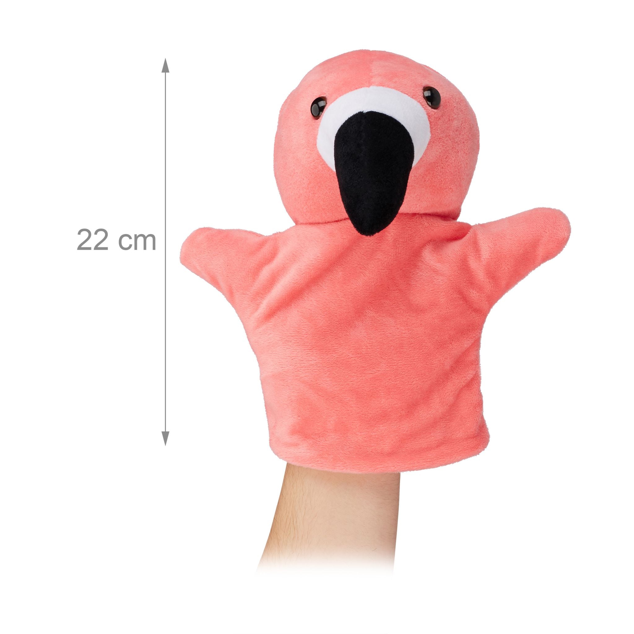 Handpuppen Tier-Set für Kinder Weiss-Creme-Schwarz