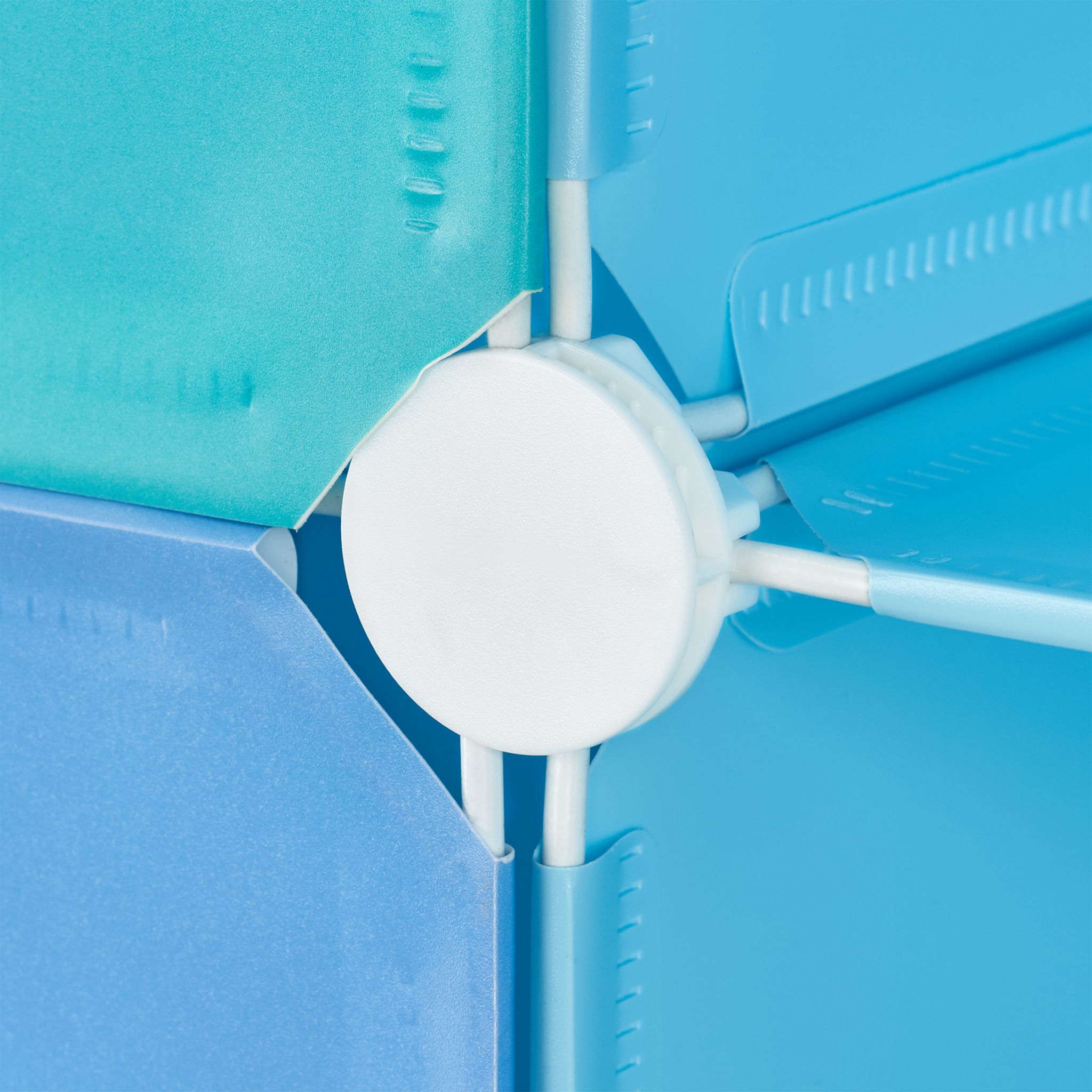 Steckregal Kinderzimmer mit Motiv Blau-Hellblau-Türkis von Relaxdays