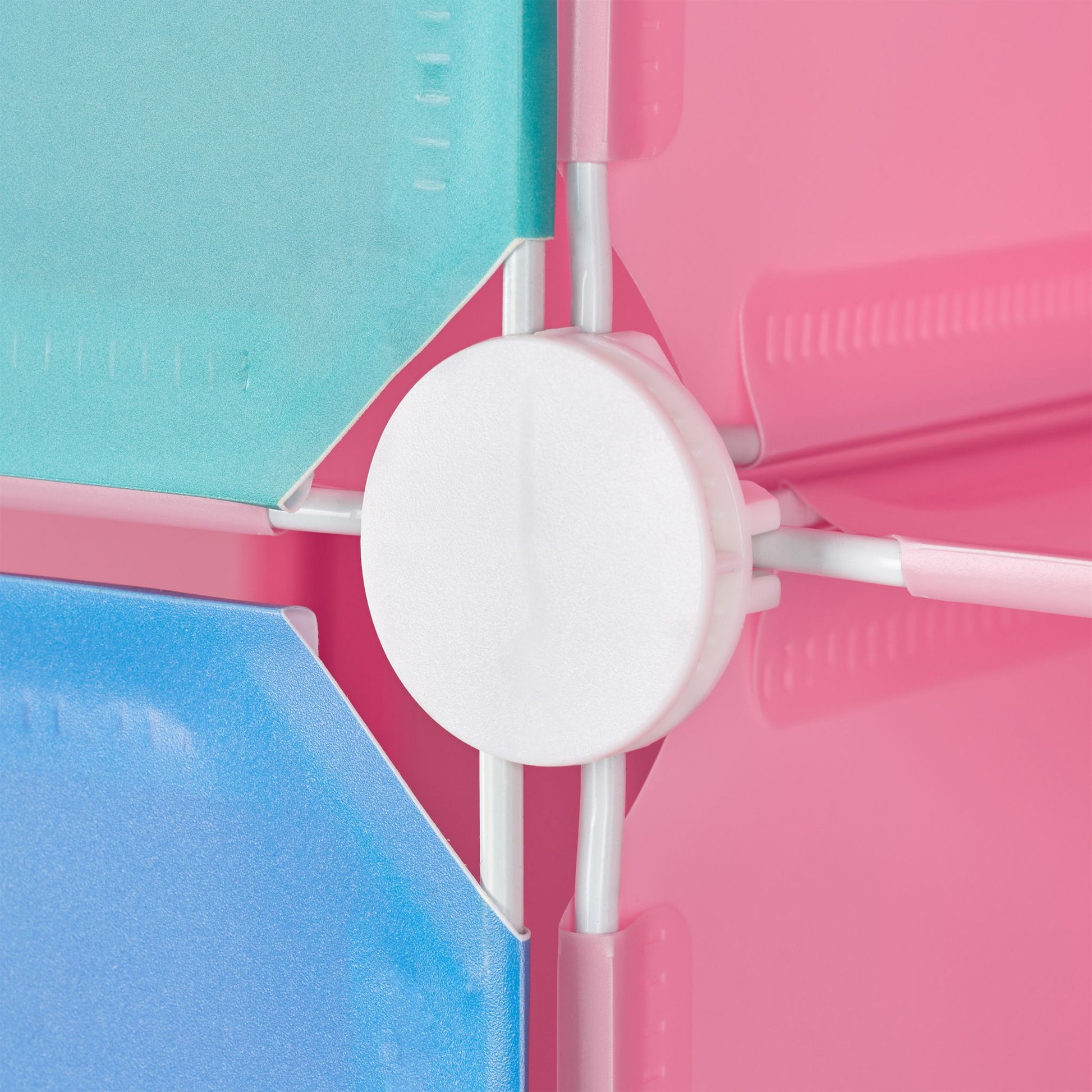 Steckregal Kinderzimmer mit Motiv Orange-Pink-Rosa von Relaxdays