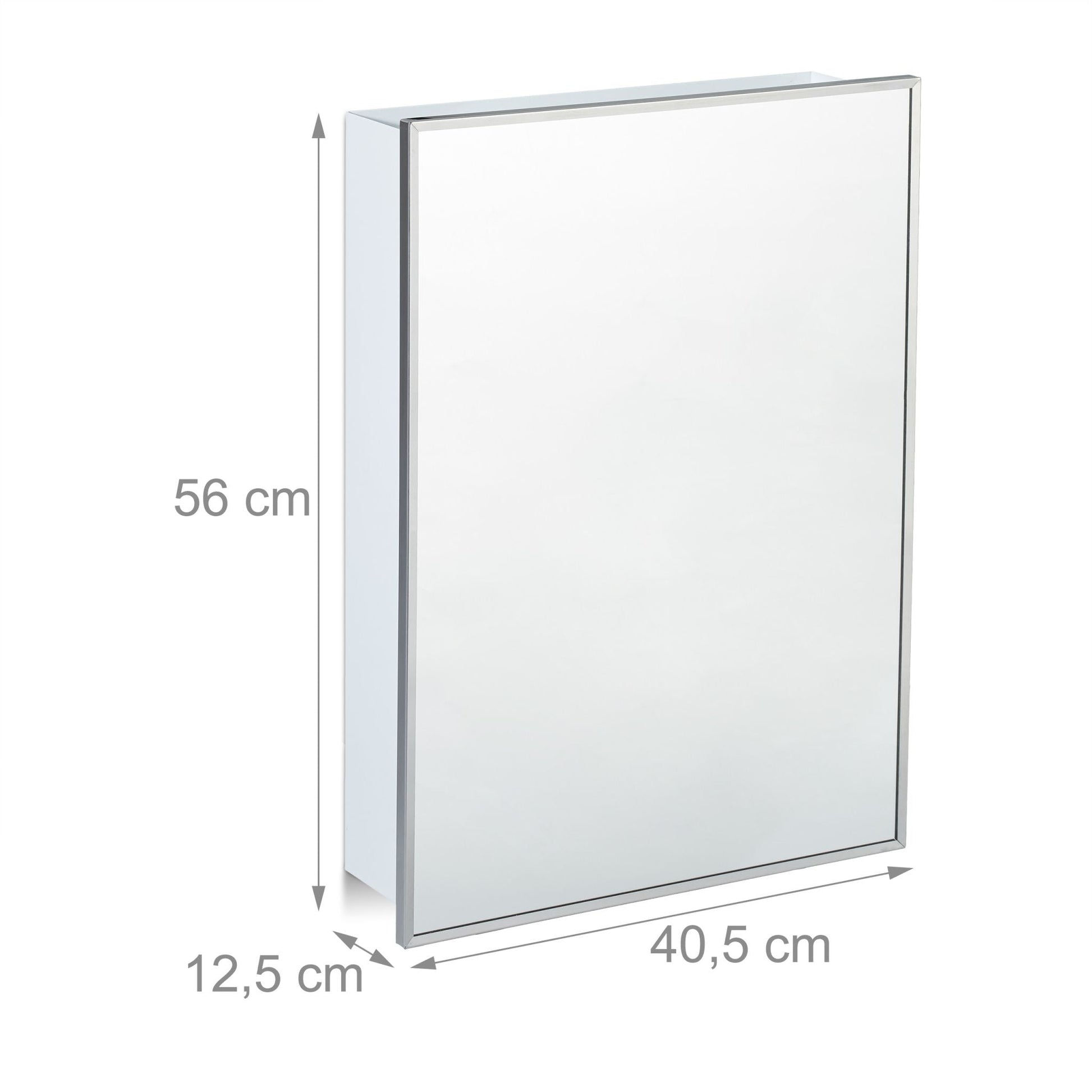 Spiegelschrank Bad Weiss-Transparent von Relaxdays