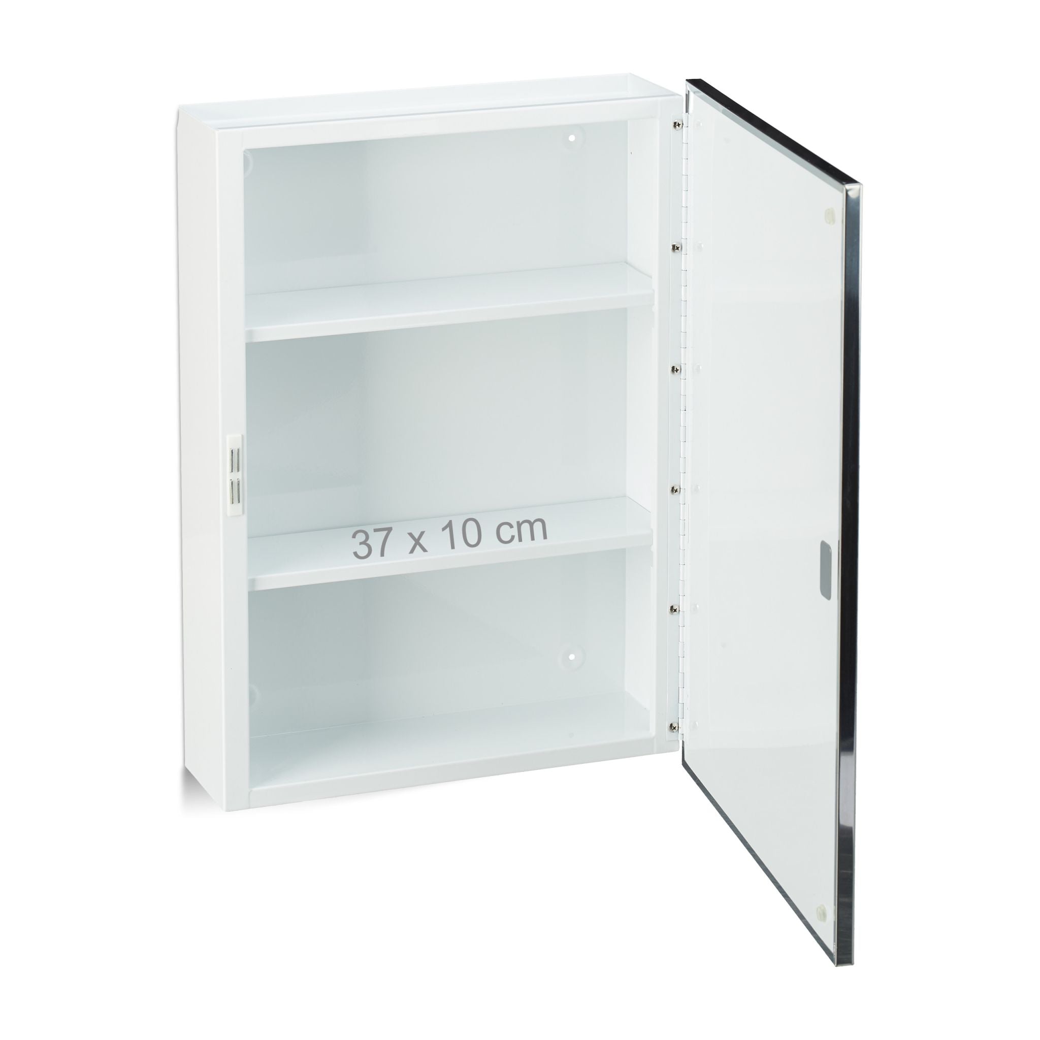 Spiegelschrank Bad Weiss-Transparent von Relaxdays