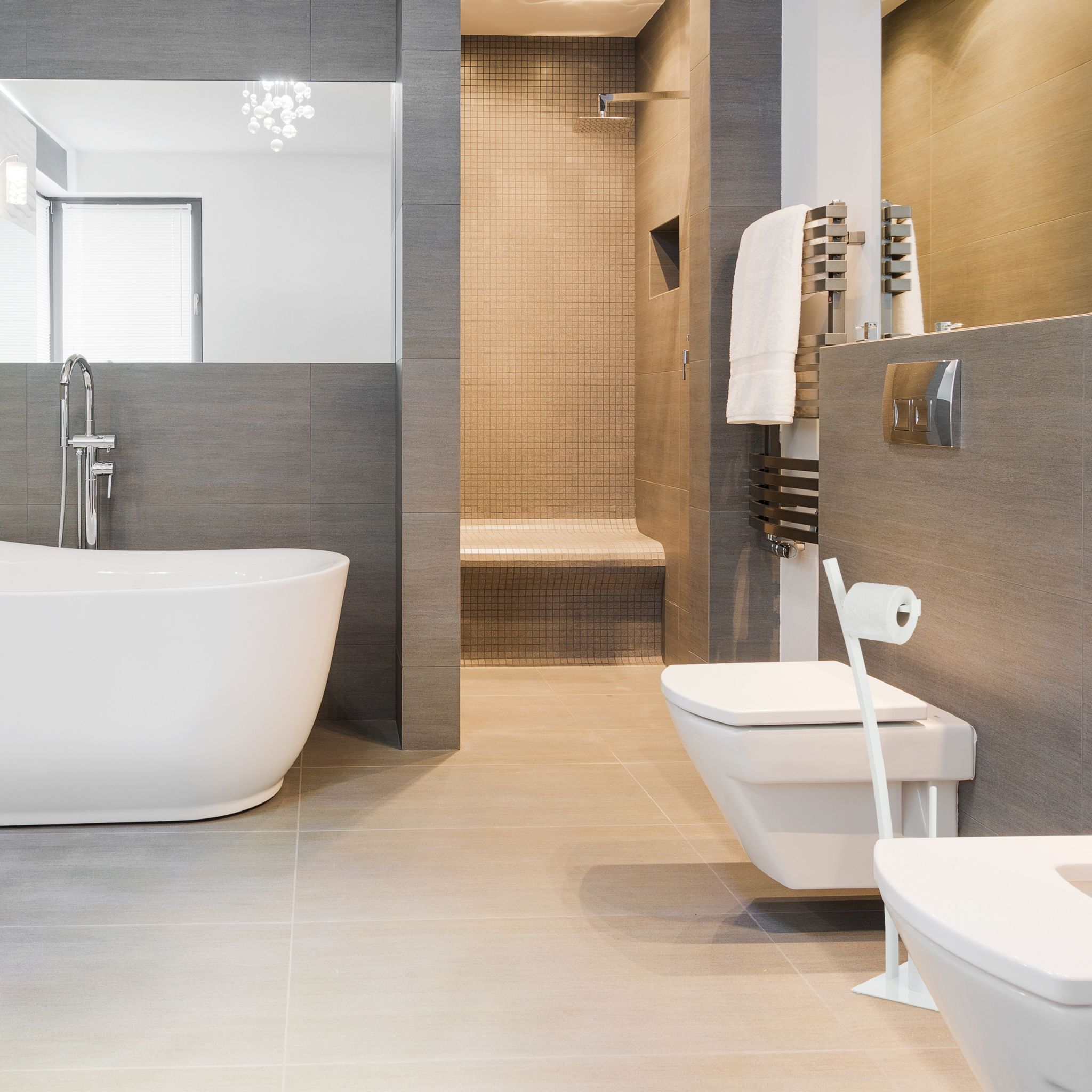 WC-Garnitur Weiss von Relaxdays