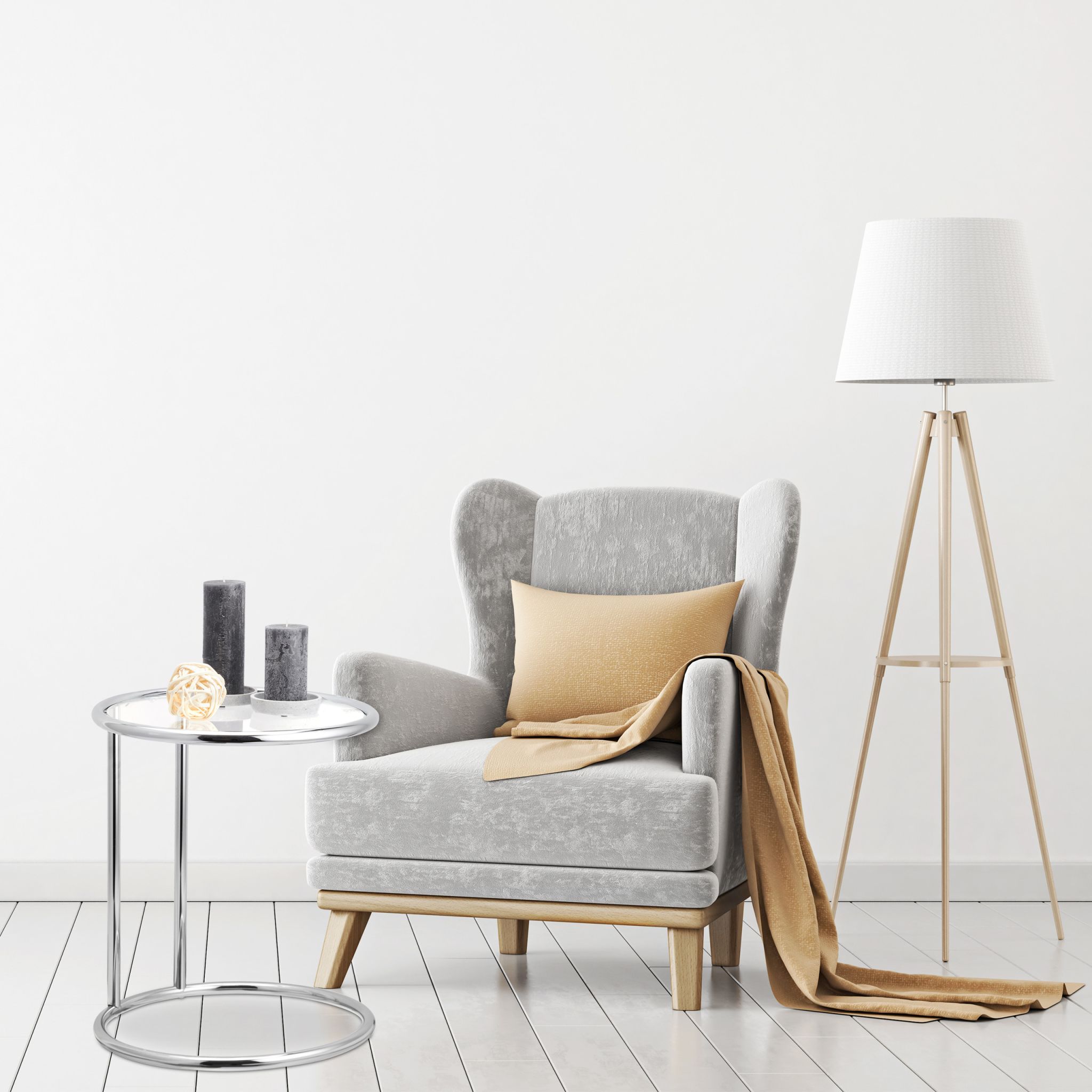 Beistelltisch rund Silber-Transparent von Relaxdays