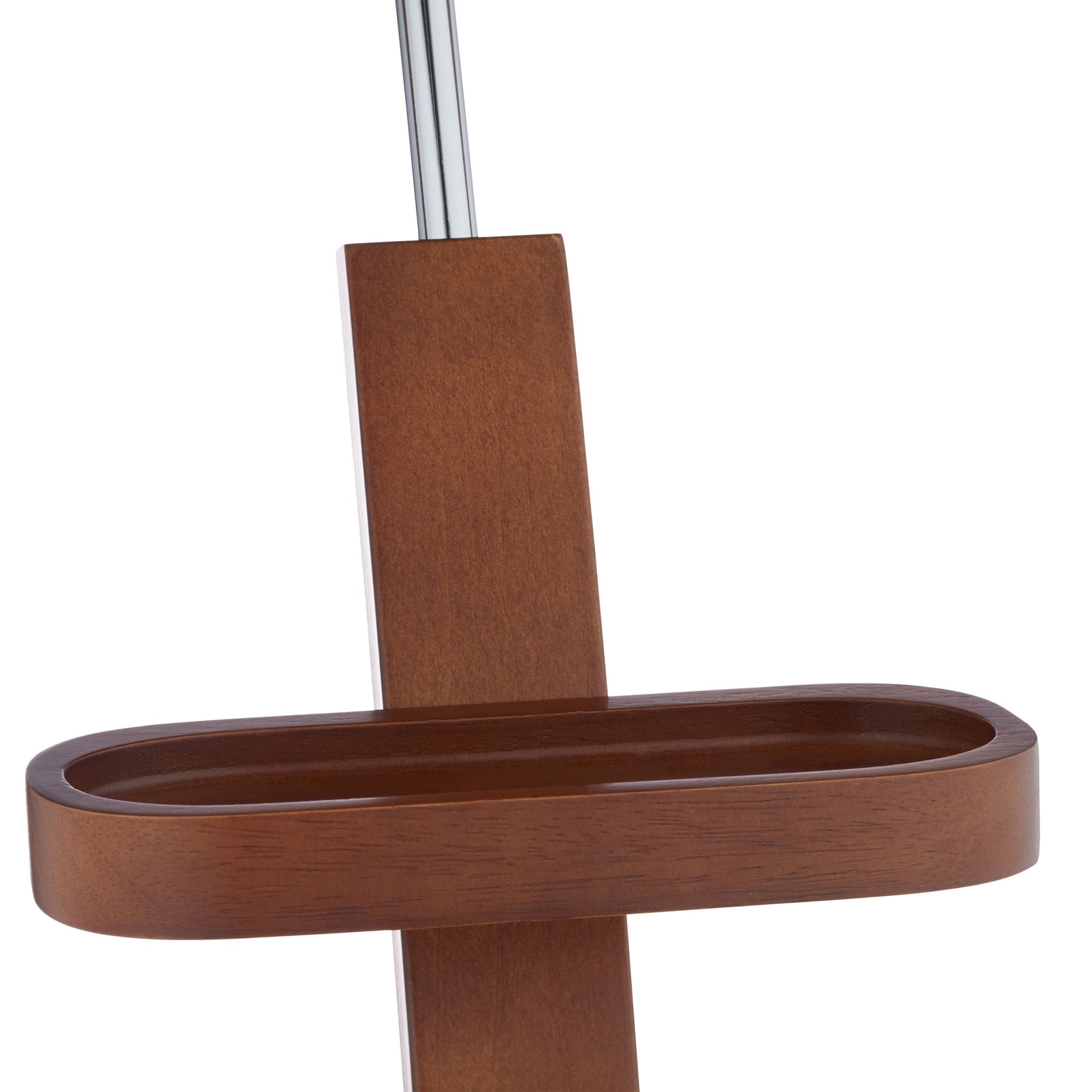 Herrendiener Wallnussoptik Braun-Silber von Relaxdays