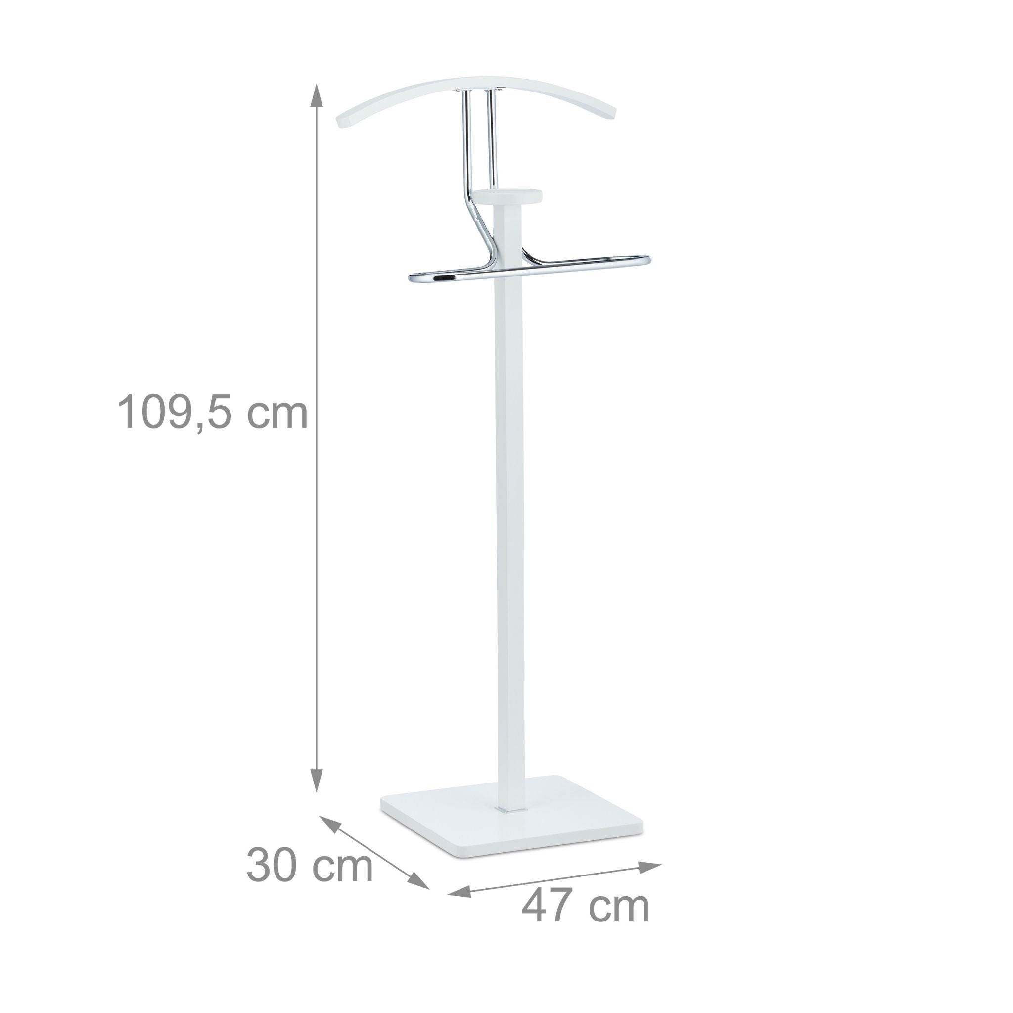 Stummer Diener Weiss-Silber