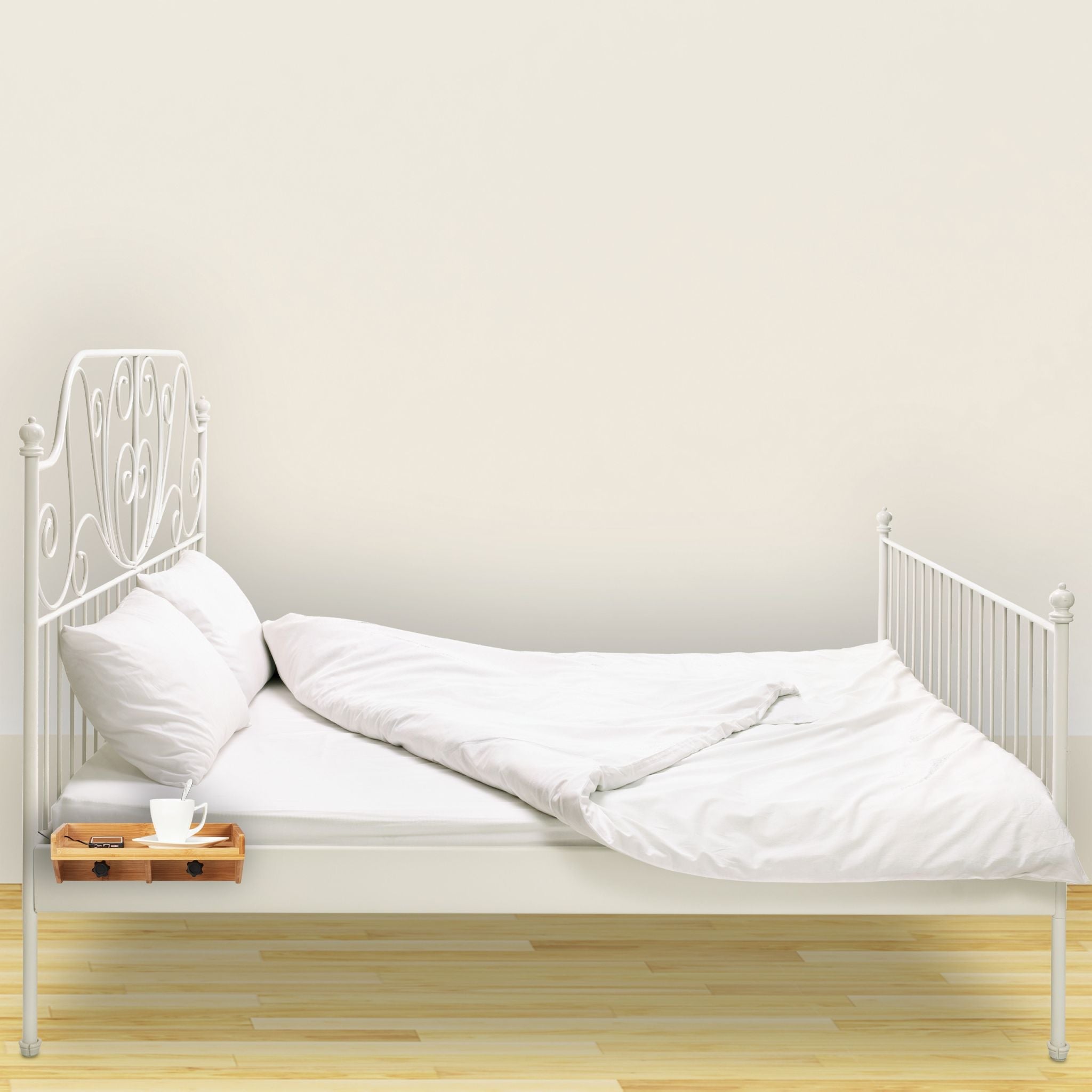 Bettablage Bambus Hellbraun von Relaxdays