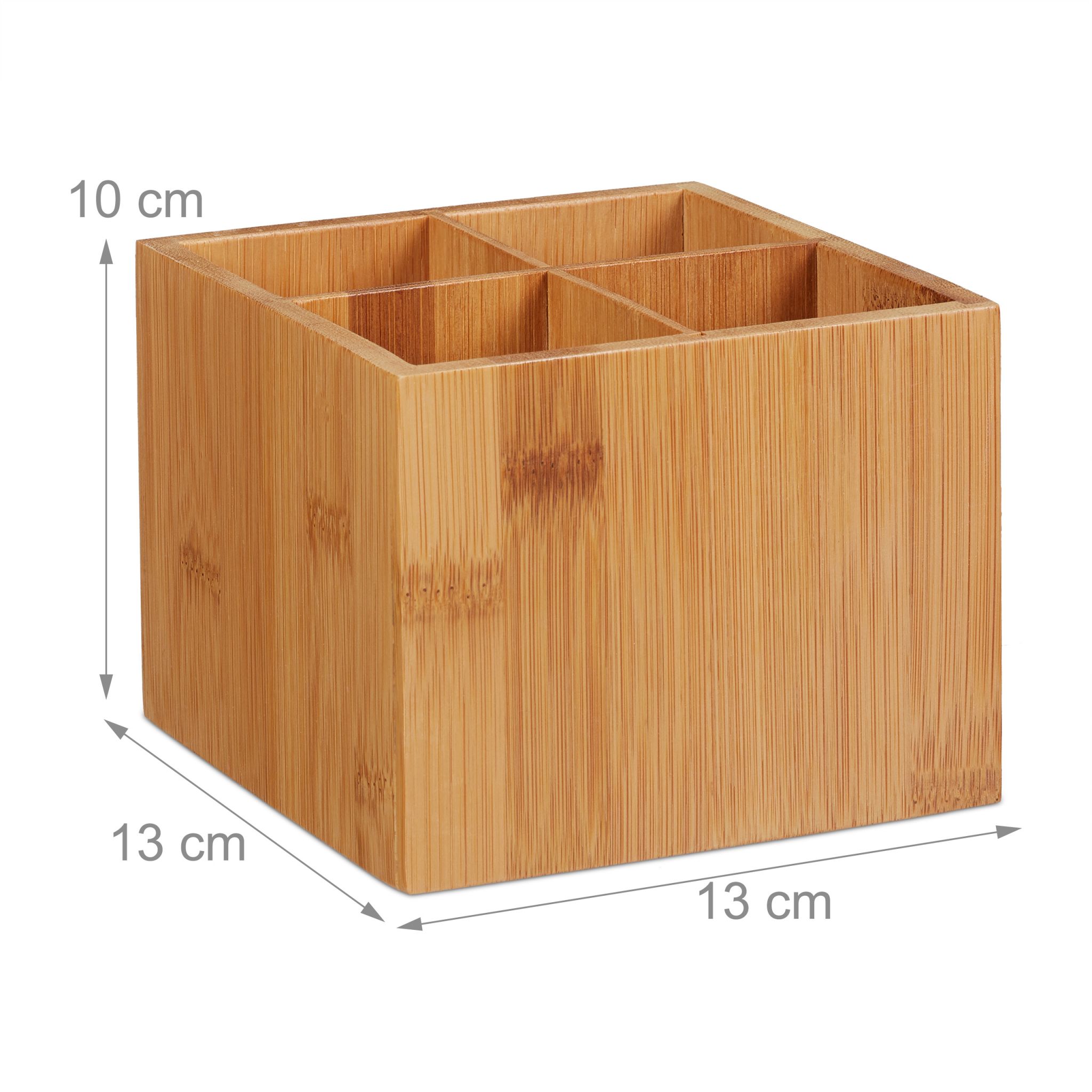 Besteckset Bambus Hellbraun von Relaxdays