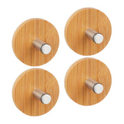 Handtuchhaken selbstklebend 4er-Set Hellbraun-Silber von Relaxdays