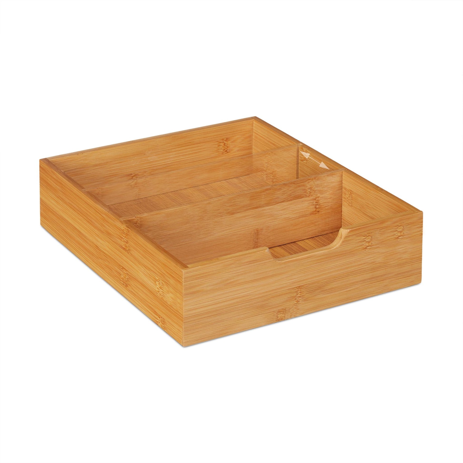 Schubladenbox Bambus Hellbraun von Relaxdays