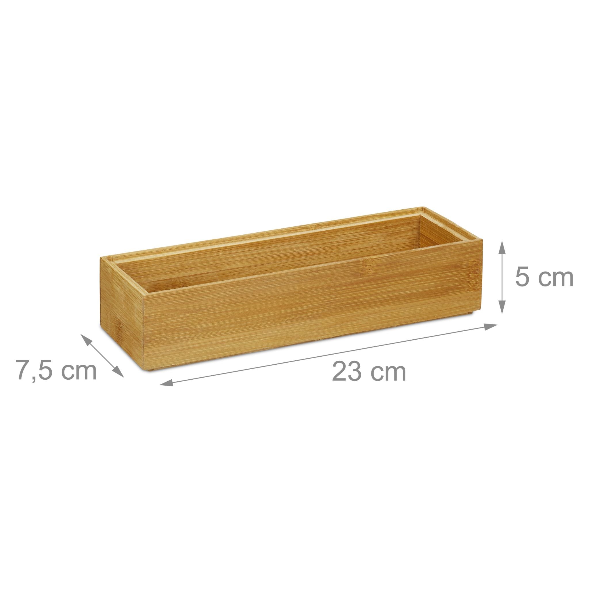 Ordnungsbox Bambus Hellbraun von Relaxdays