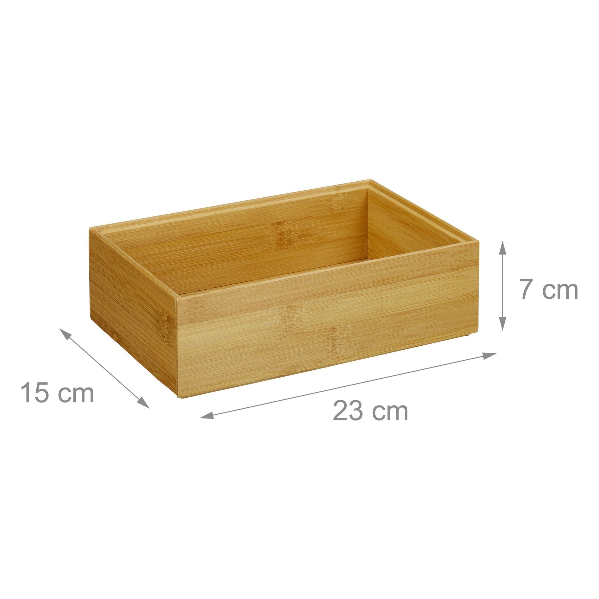 Ordnungsbox Bambus Hellbraun von Relaxdays