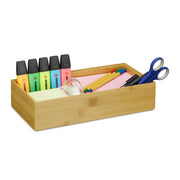 Ordnungsbox Bambus Hellbraun von Relaxdays