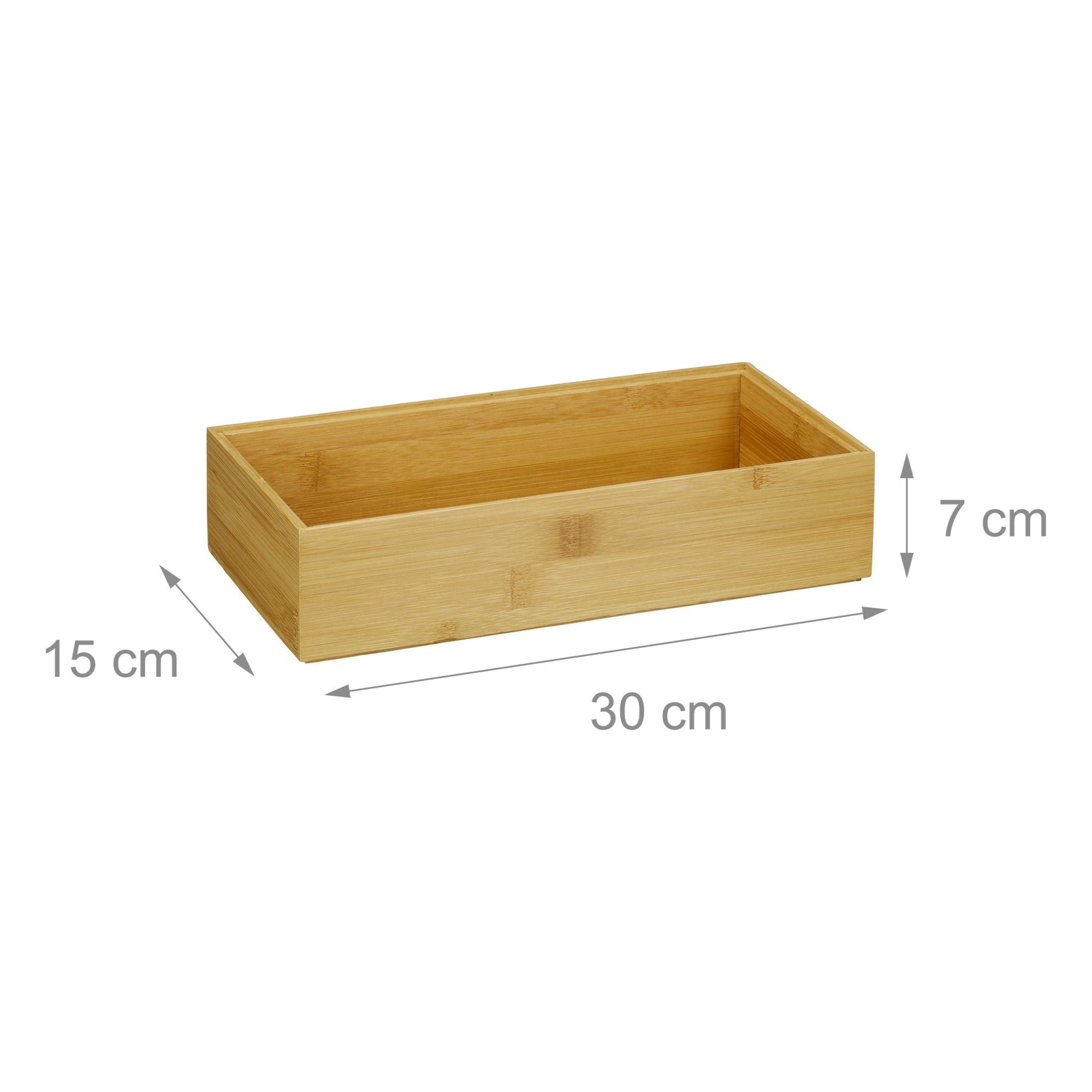 Ordnungsbox Bambus Hellbraun von Relaxdays