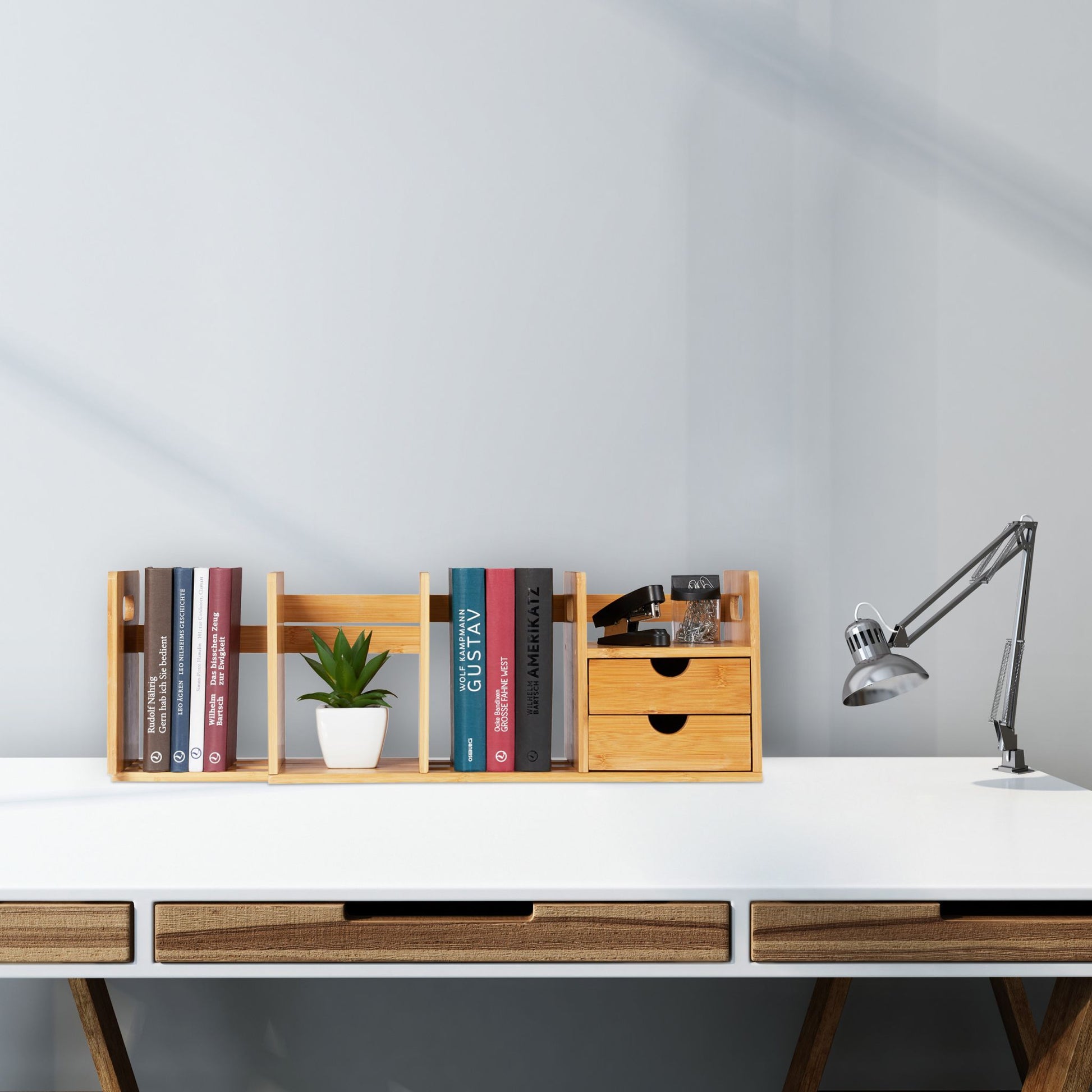 Schreibtisch Organizer Bambus Hellbraun von Relaxdays