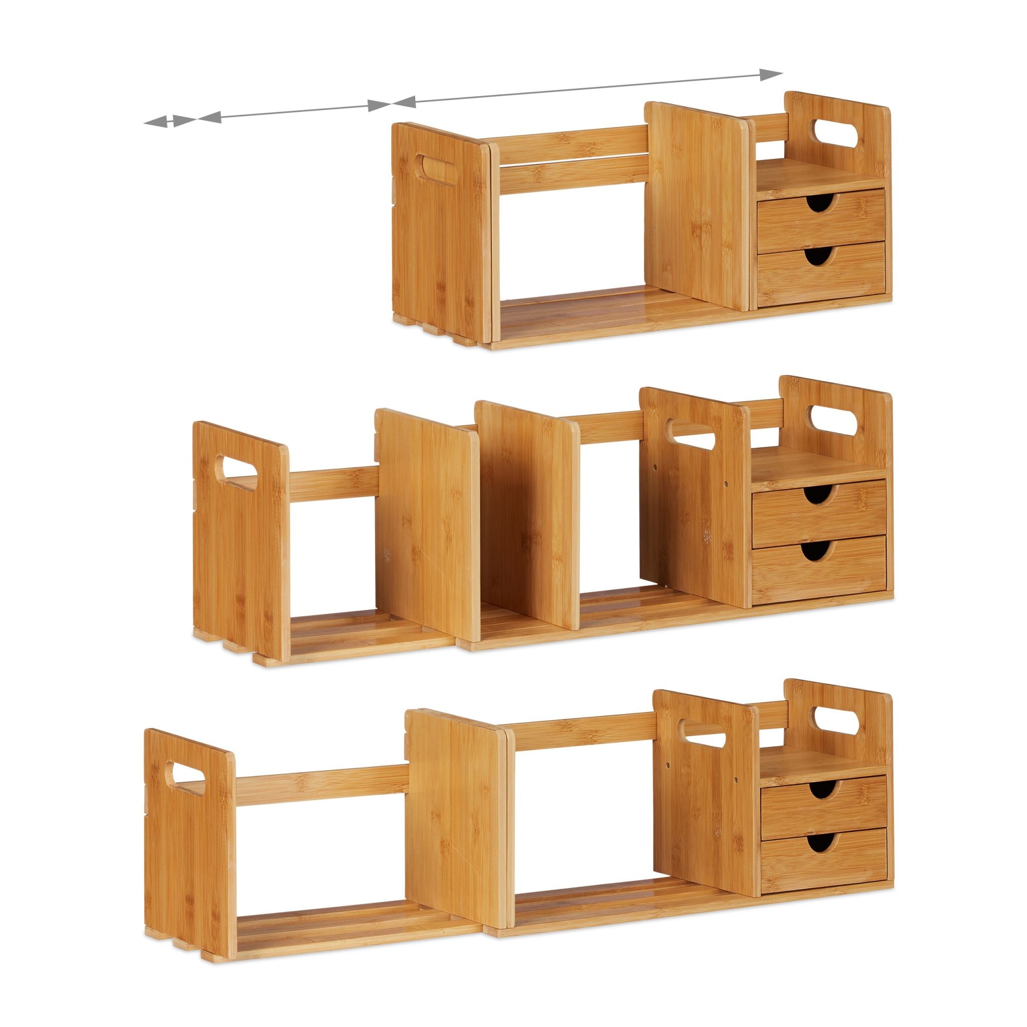 Schreibtisch Organizer Bambus Hellbraun von Relaxdays