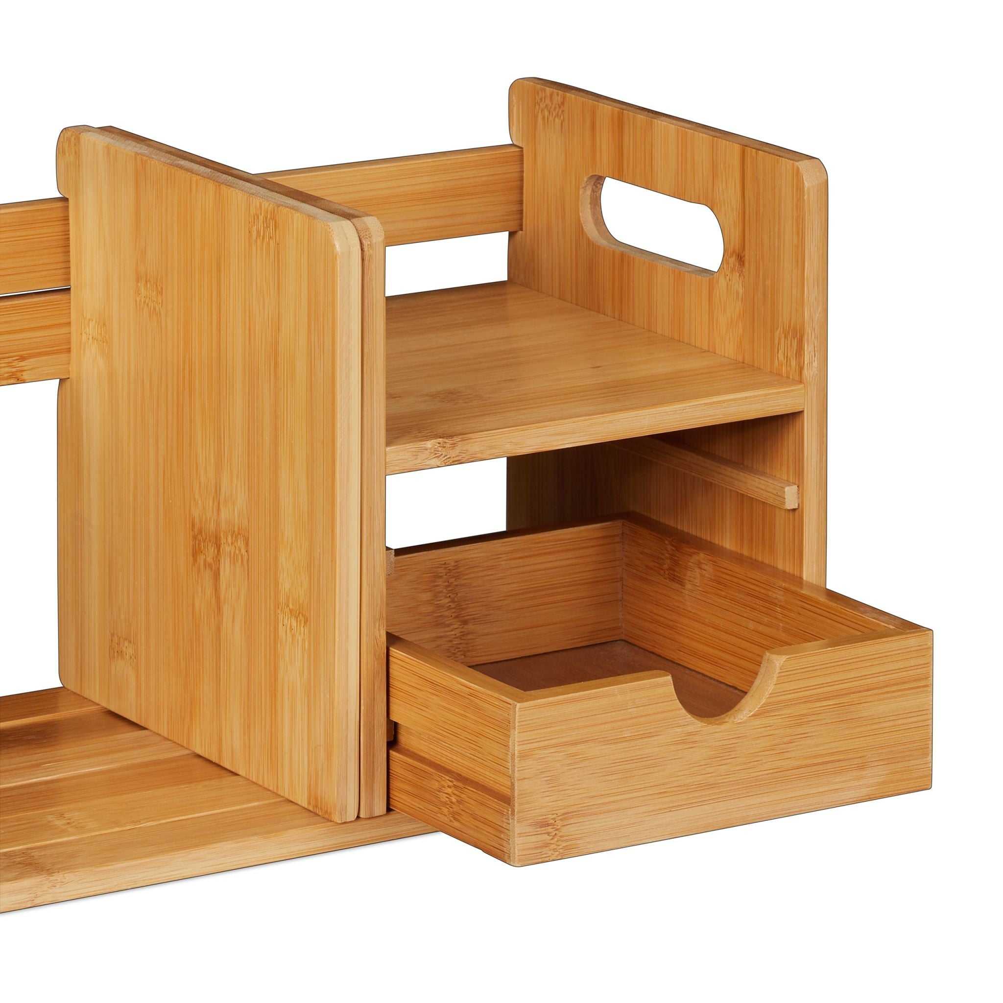 Schreibtisch Organizer Bambus Hellbraun von Relaxdays