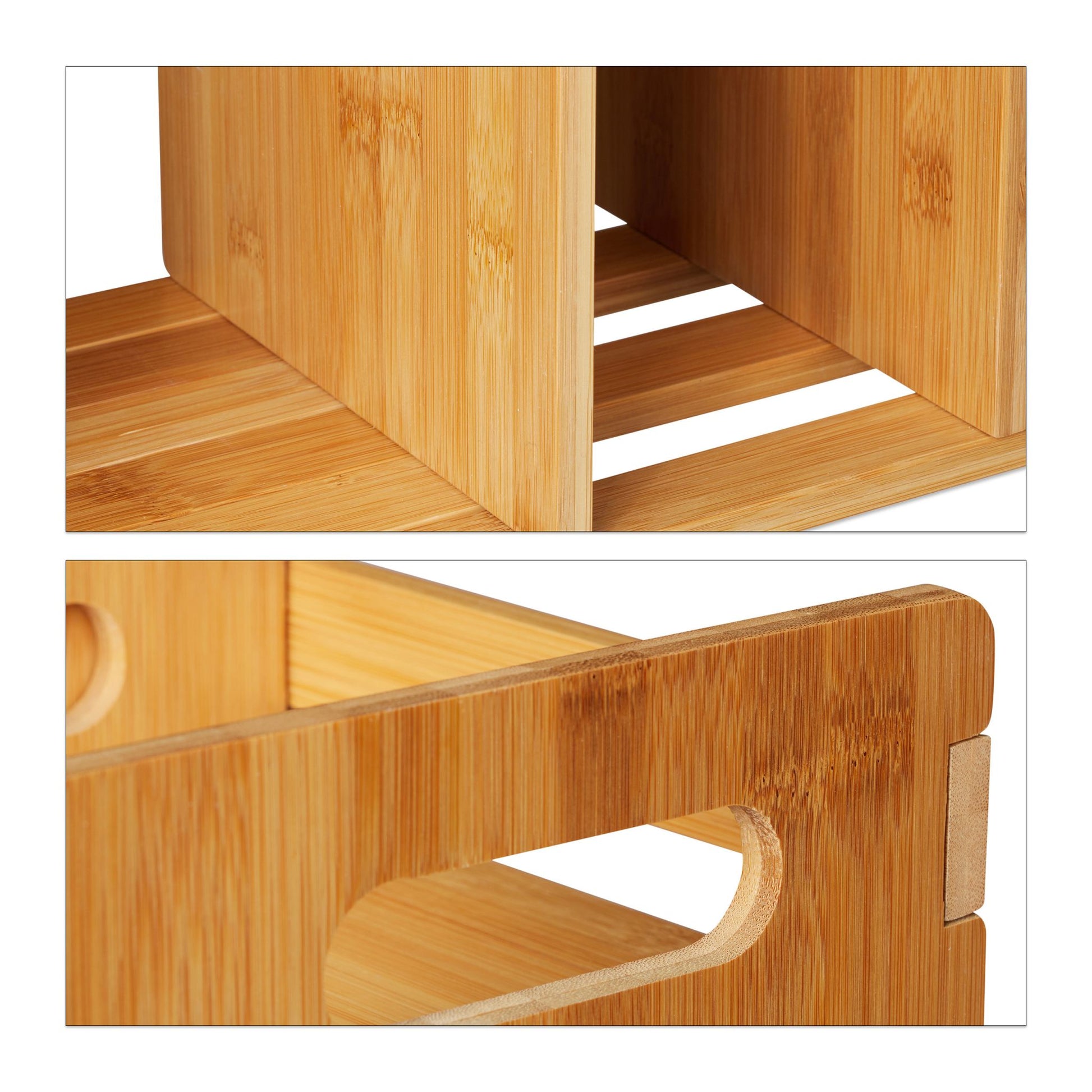 Schreibtisch Organizer Bambus Hellbraun von Relaxdays