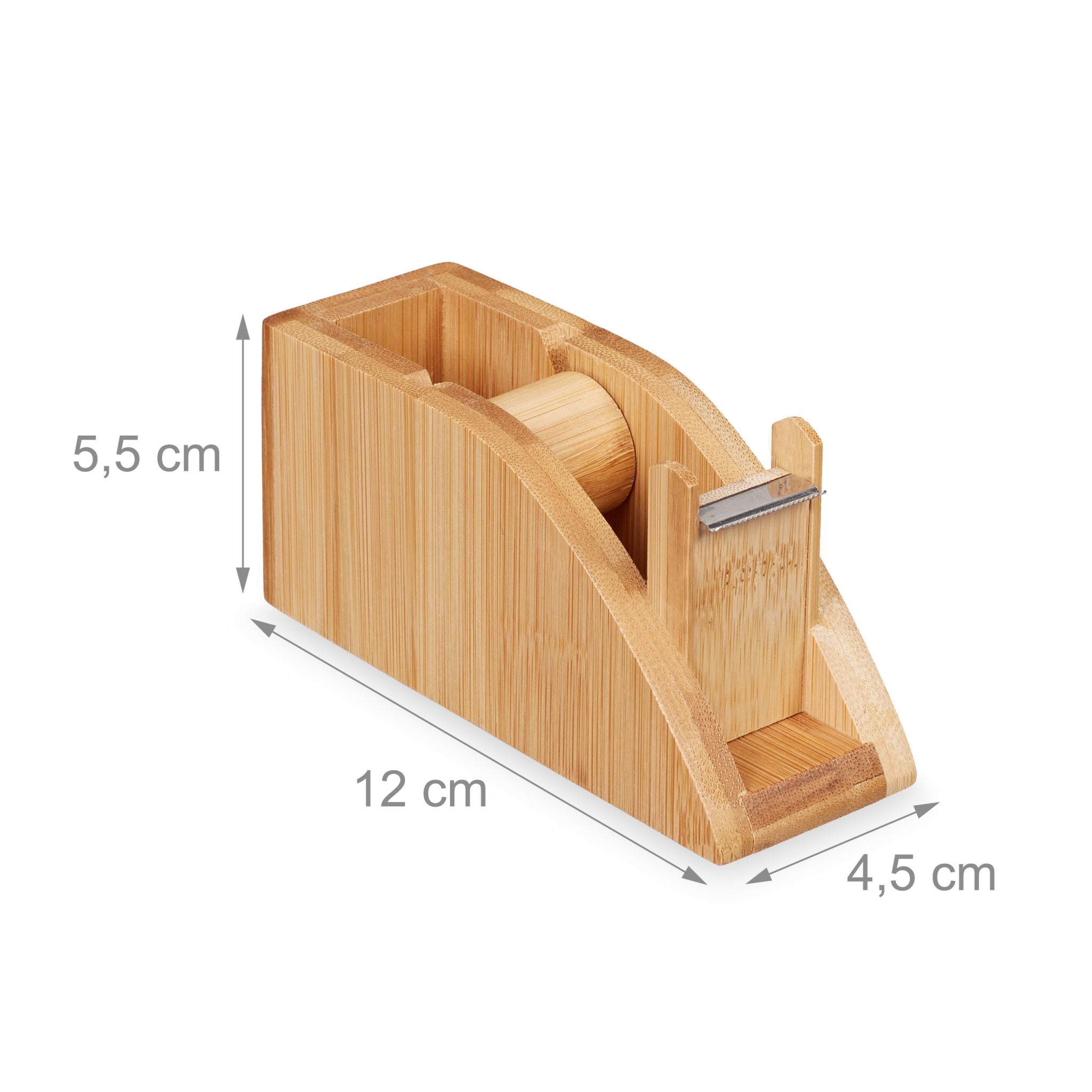 Tischabroller Bambus Hellbraun von Relaxdays