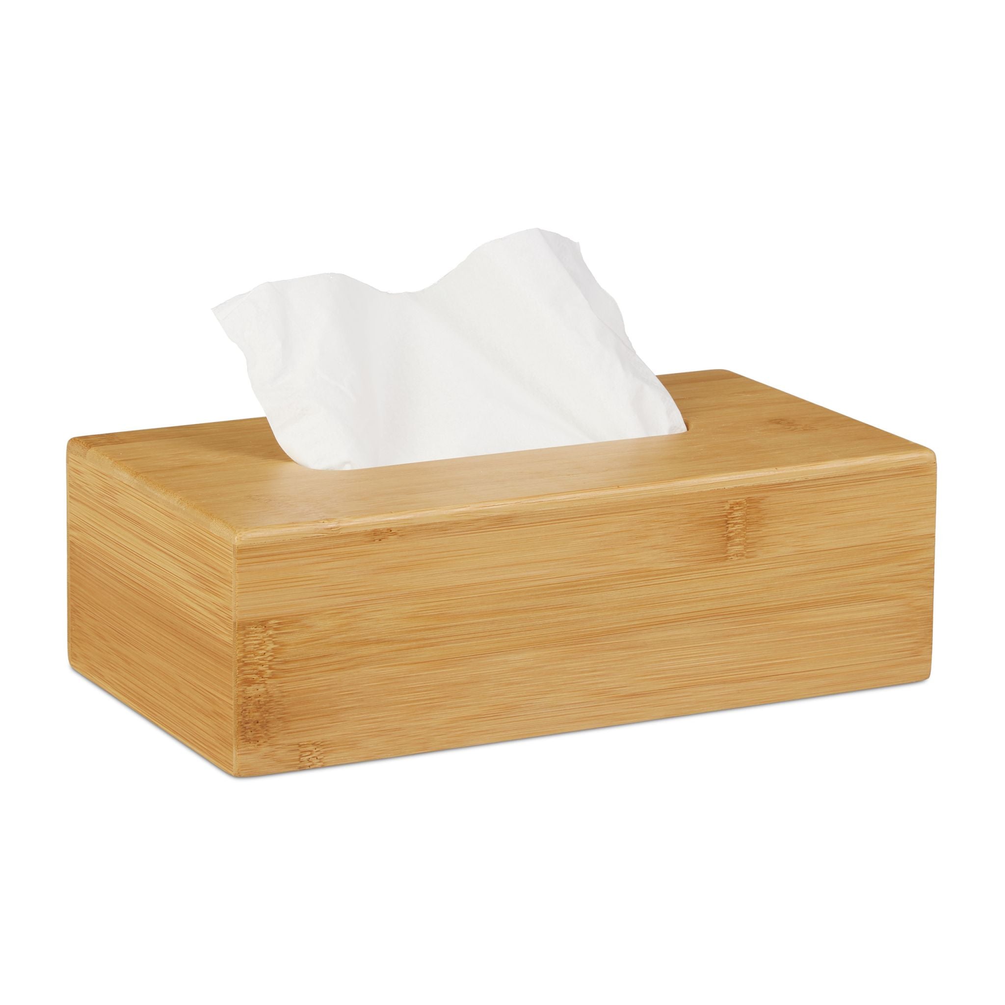 Kosmetiktücherbox Bambus 27,5cm Hellbraun von Relaxdays