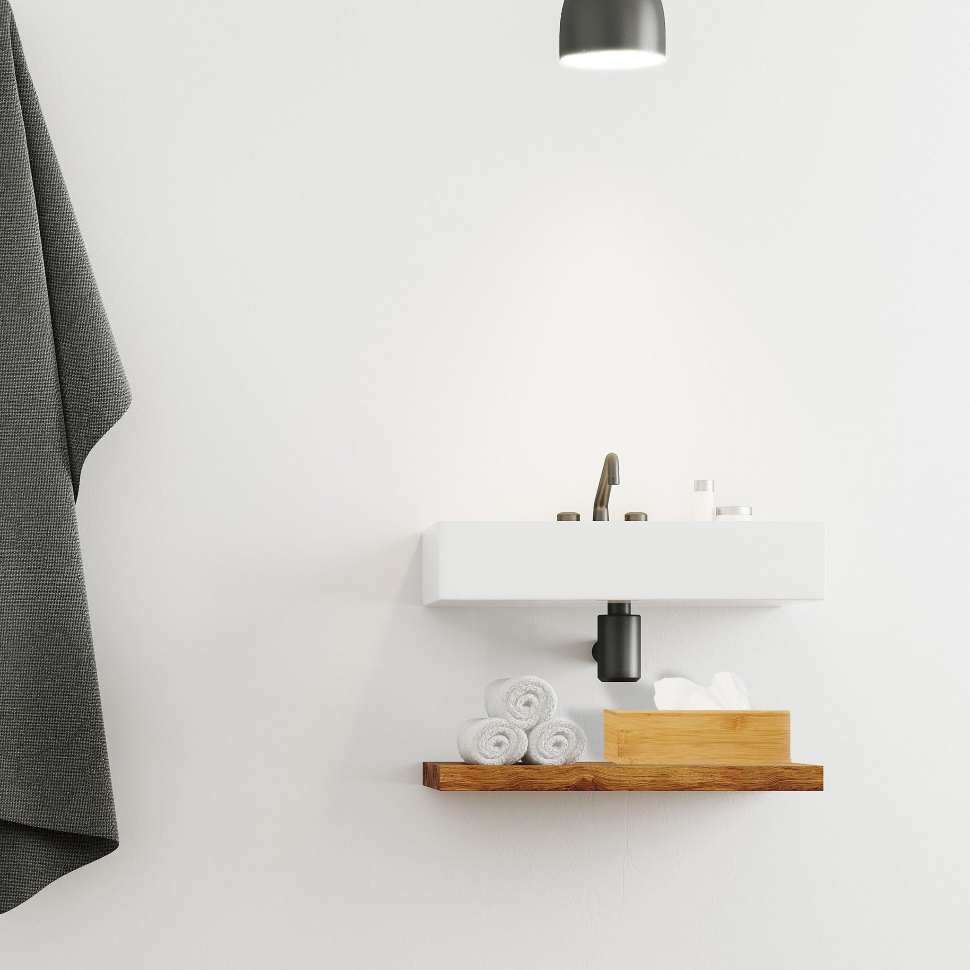 Kosmetiktücherbox Bambus 27,5cm Hellbraun von Relaxdays