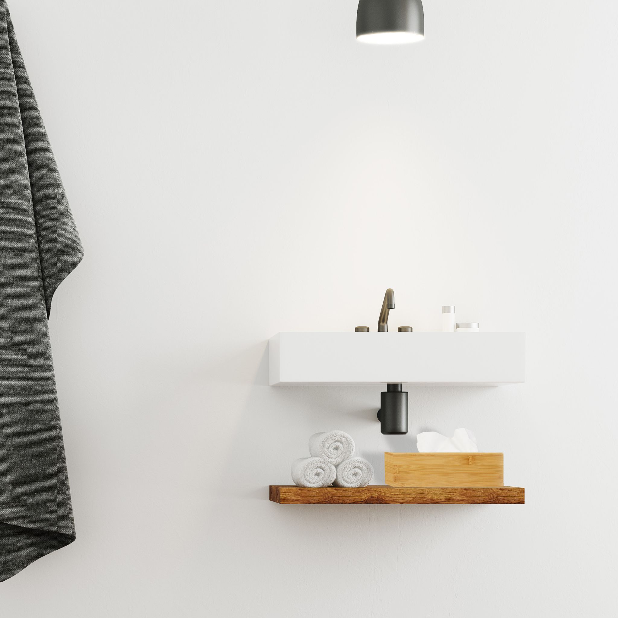 Kosmetiktücherbox Bambus 27,5cm Hellbraun von Relaxdays