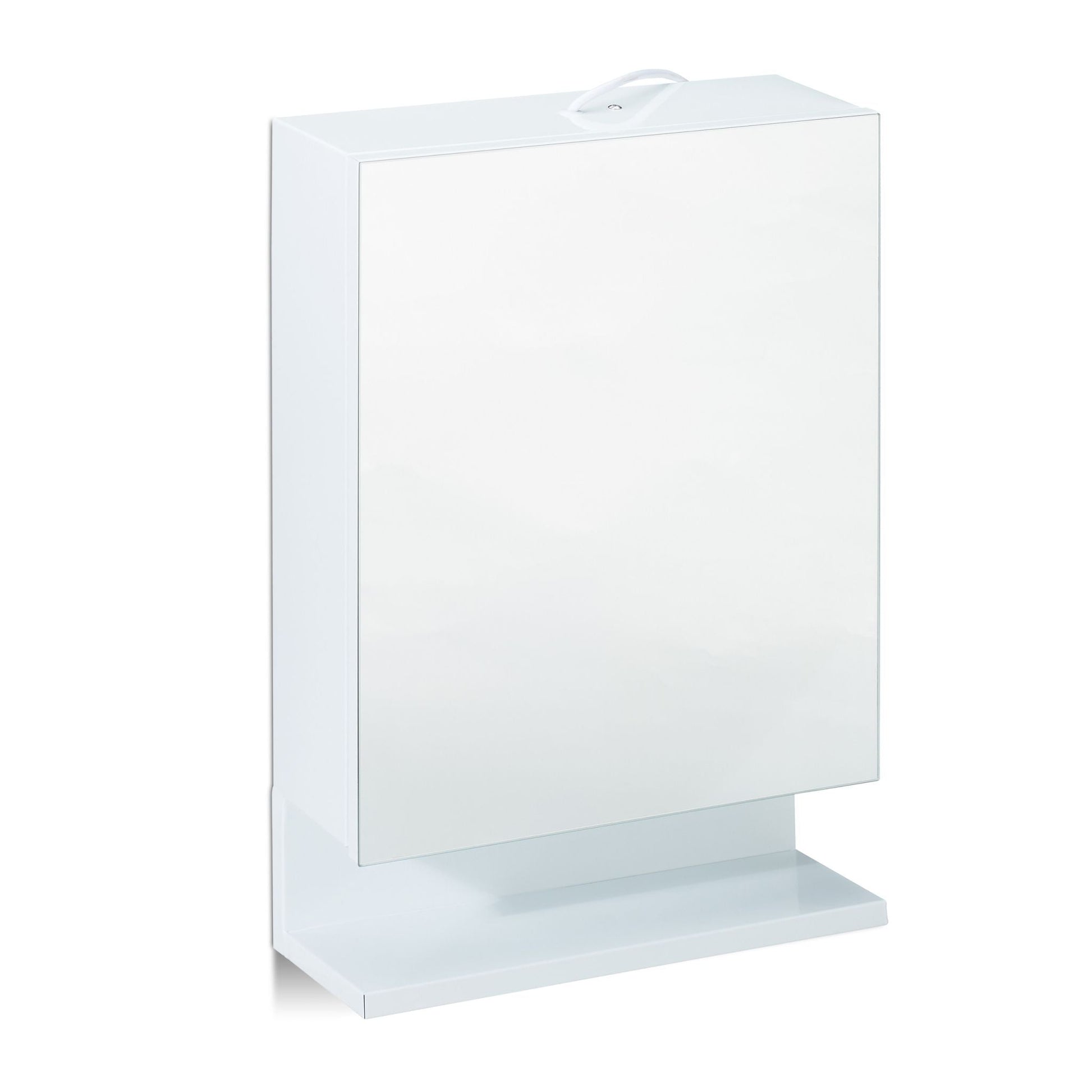 Badspiegelschrank mit Steckdose Weiss von Relaxdays