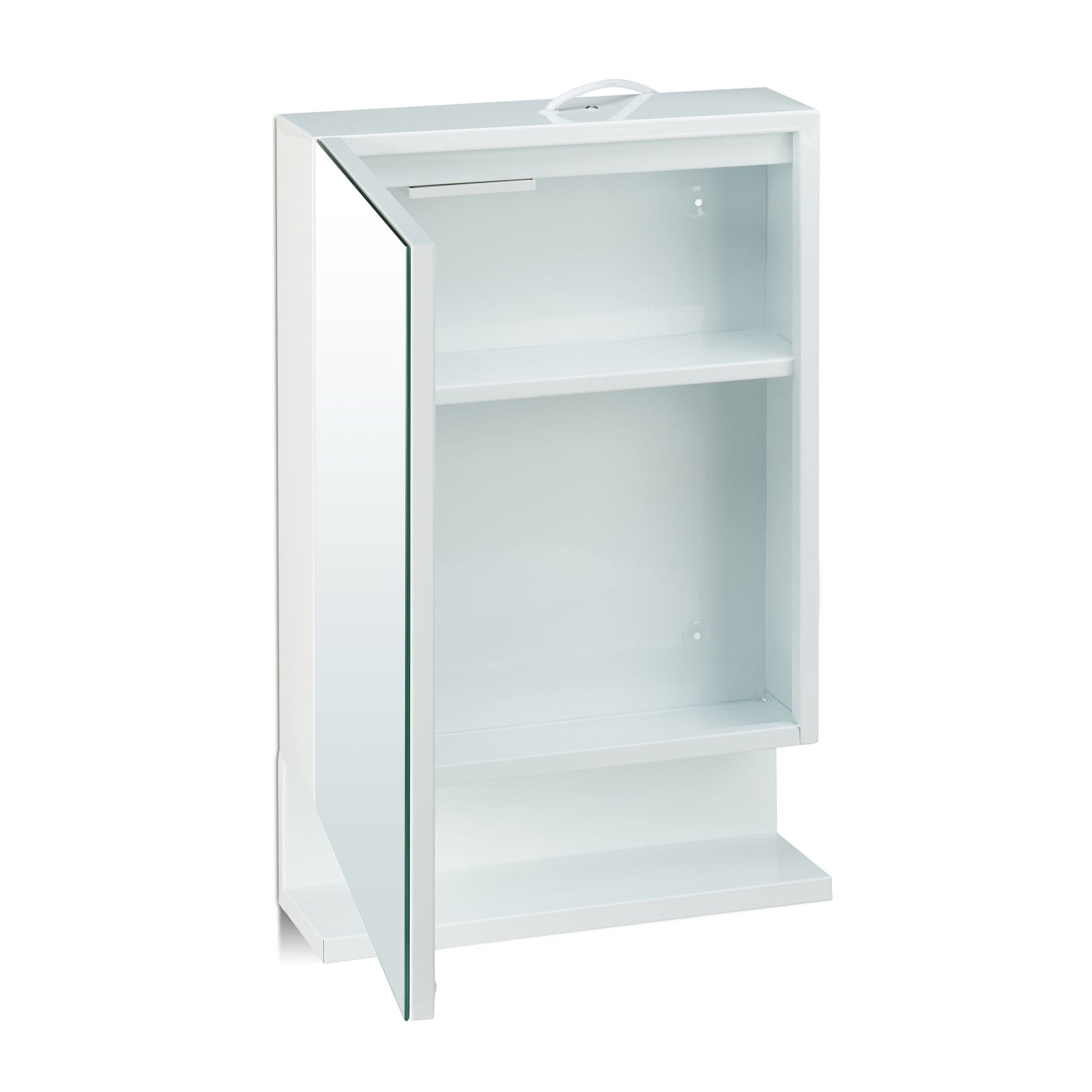 Badspiegelschrank mit Steckdose Weiss von Relaxdays