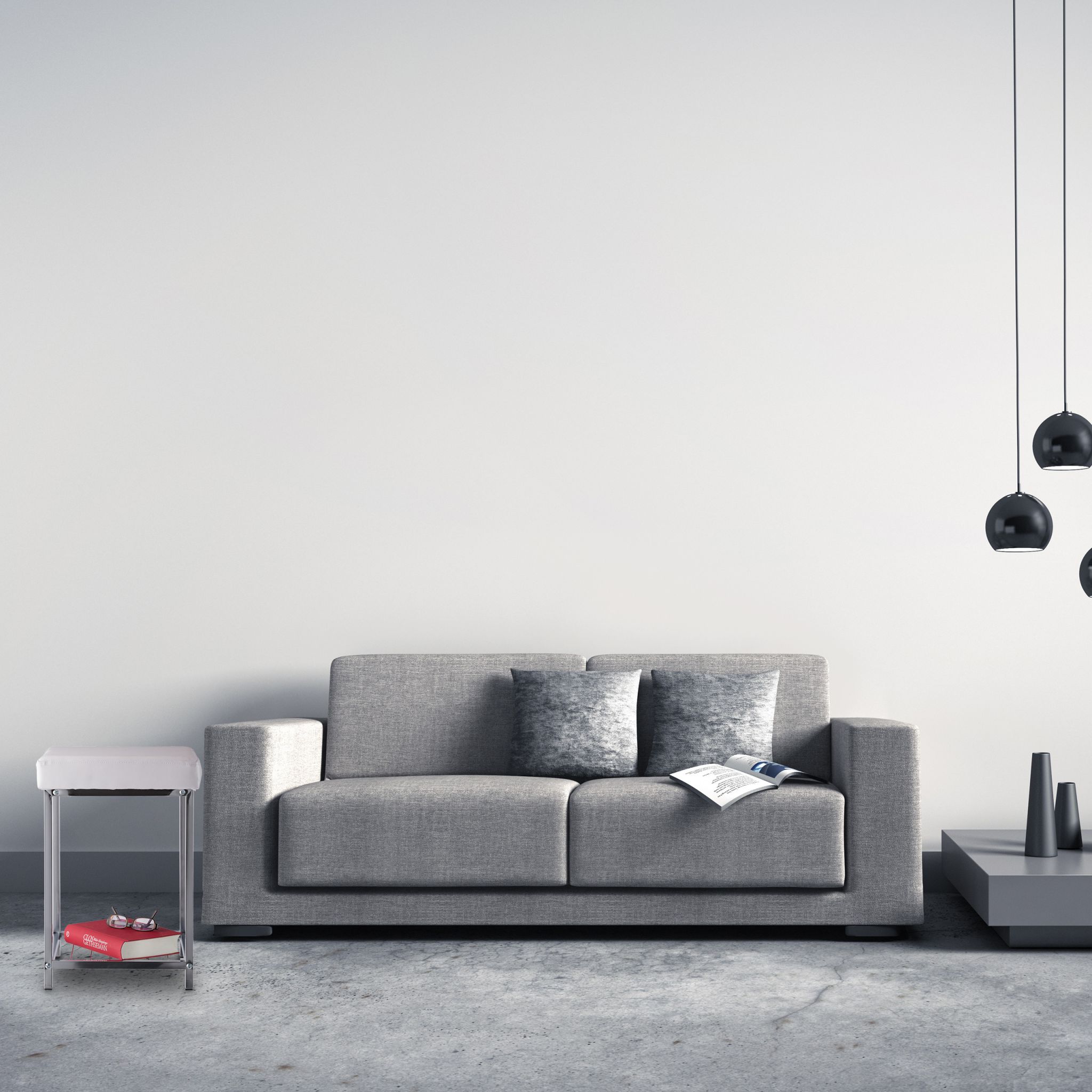 Gepolsterter Hocker mit Ablage Weiss Weiss-Silber von Relaxdays