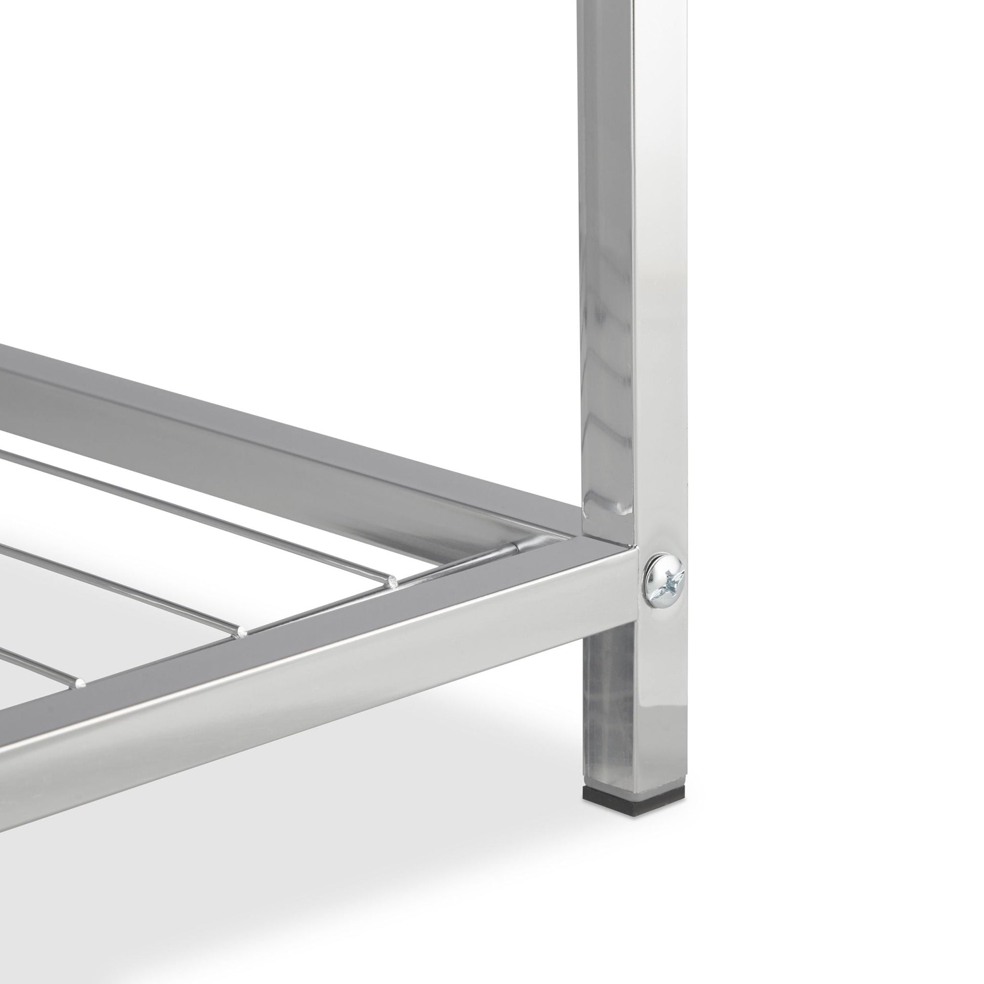 Gepolsterter Hocker mit Ablage Weiss Weiss-Silber von Relaxdays