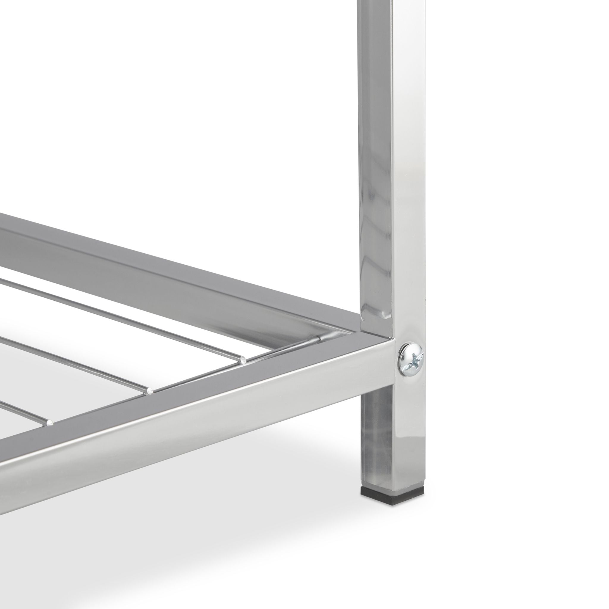 Gepolsterter Hocker mit Ablage Weiss Weiss-Silber von Relaxdays