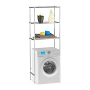 Überbauregal Waschmaschine 3 Ablagen Silber von Relaxdays