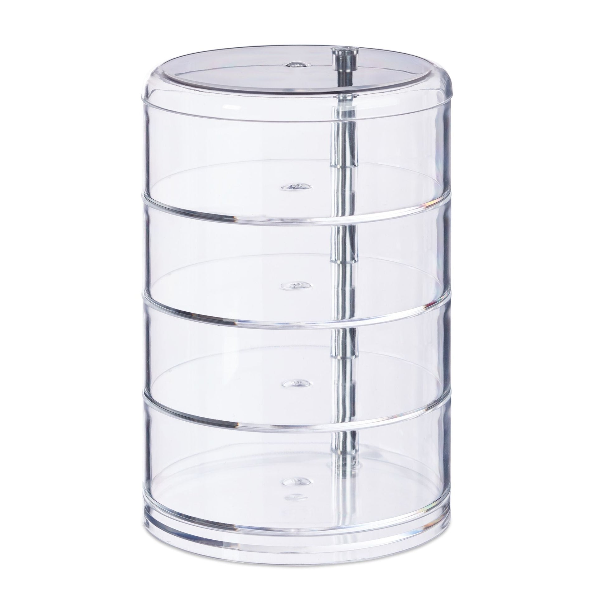 Kosmetikorganizer mit drehbaren Fächern Transparent von Relaxdays