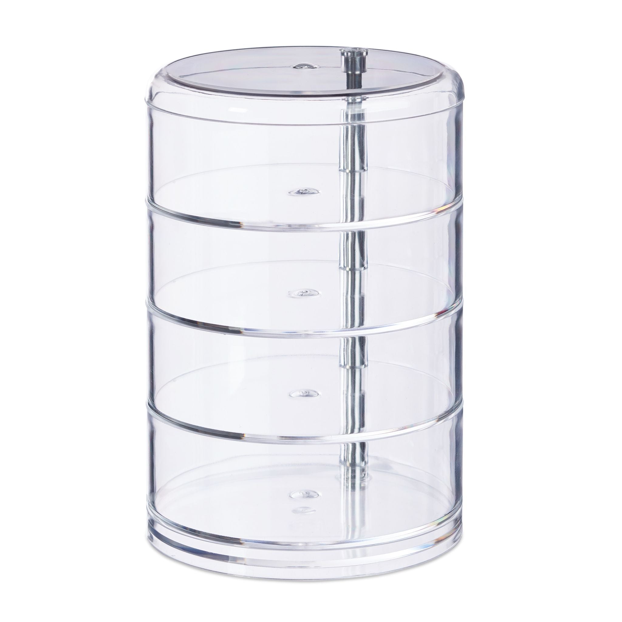 Kosmetikorganizer mit drehbaren Fächern Transparent von Relaxdays