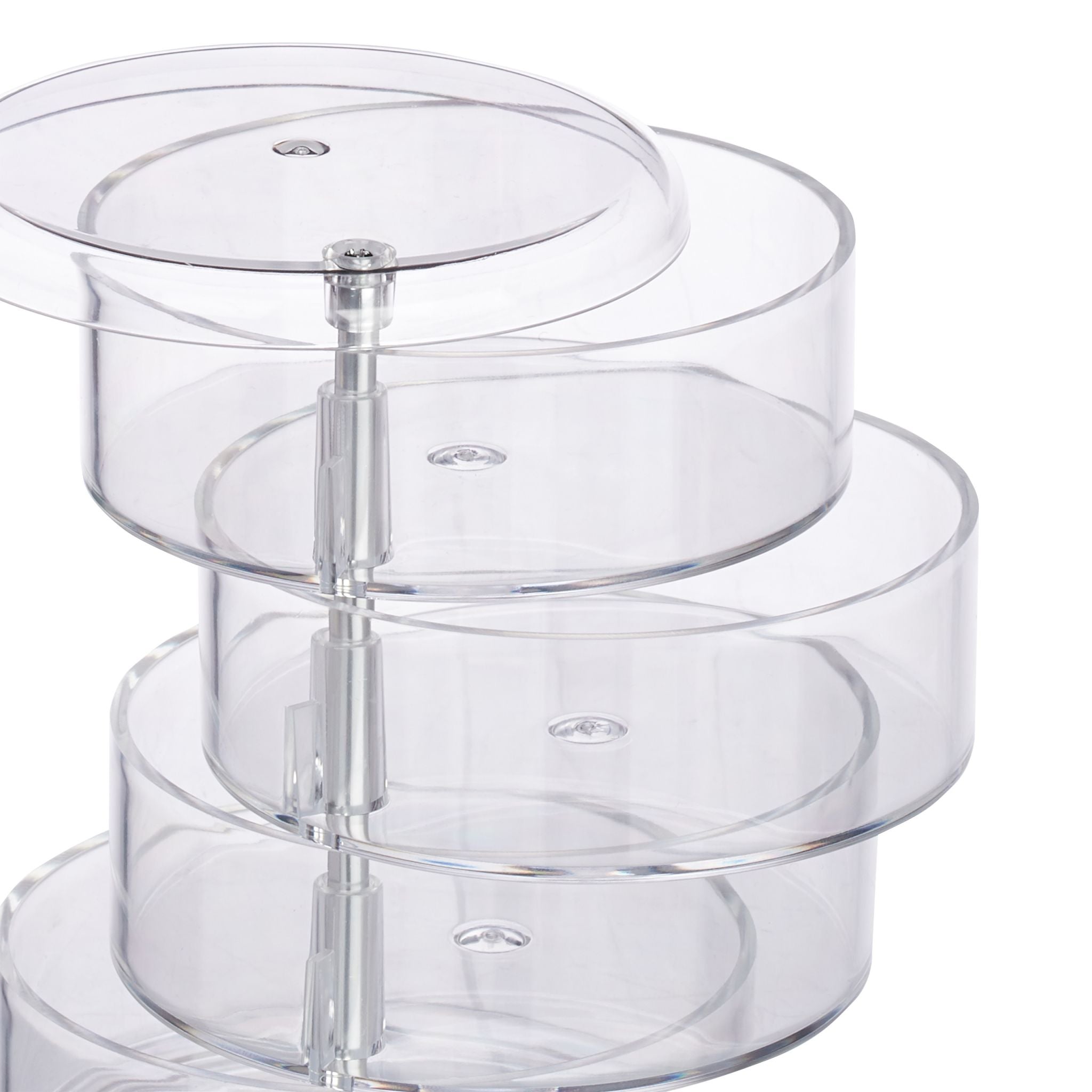 Kosmetikorganizer mit drehbaren Fächern Transparent von Relaxdays